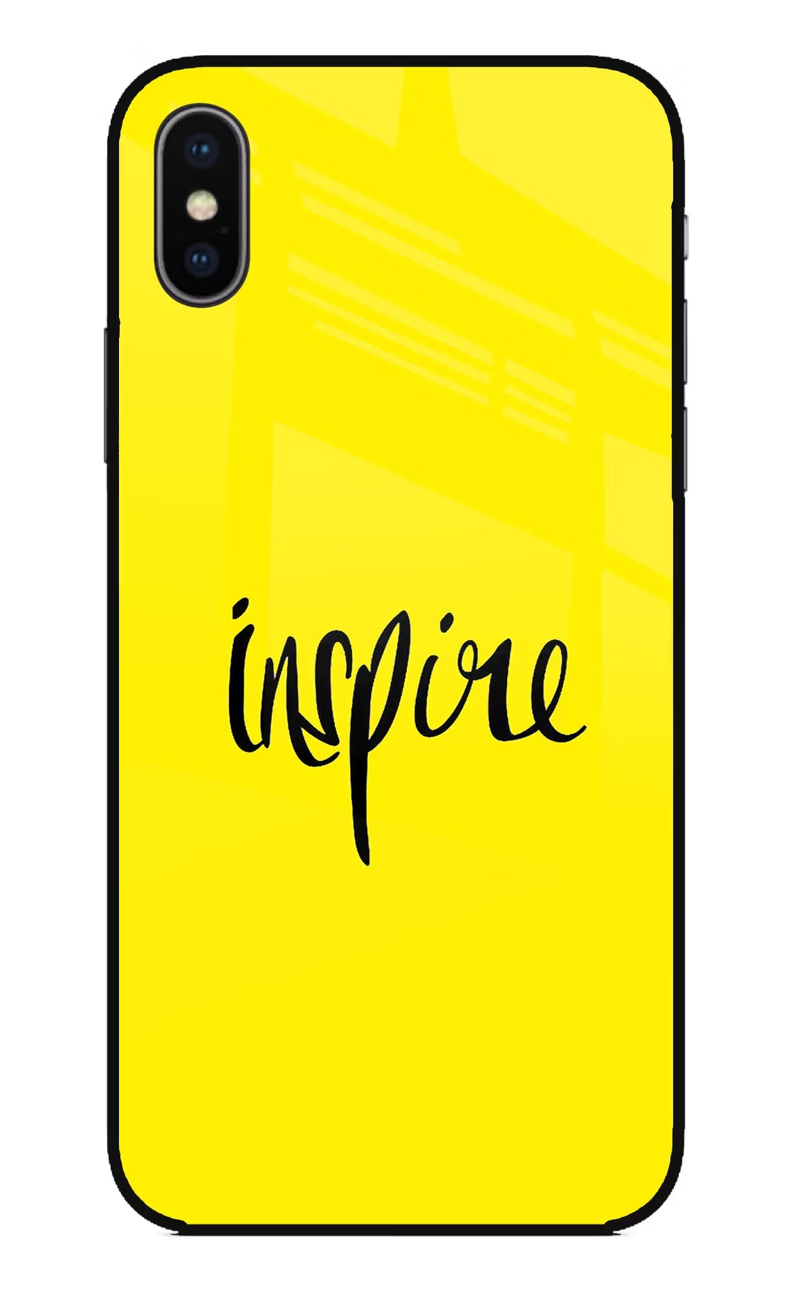 Inspire iPhone X Glass Case Back Cover by Casekaro