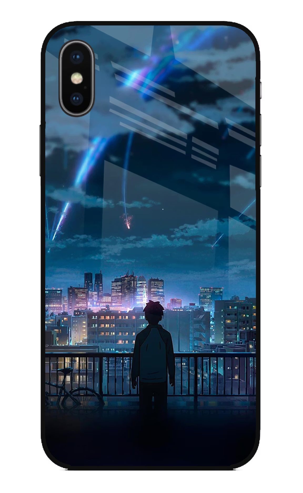 Anime iPhone X Glass Case Back Cover by Casekaro