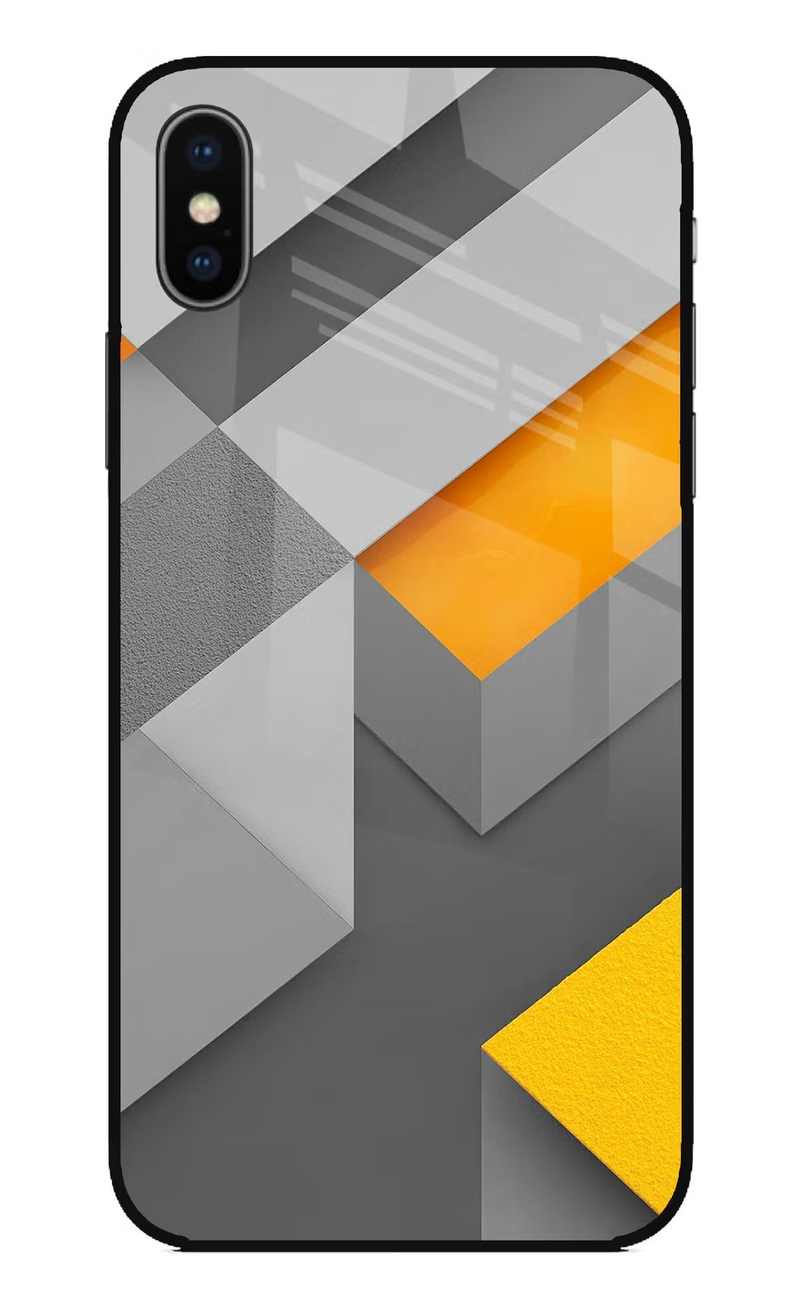 Abstract iPhone X Glass Case Back Cover by Casekaro