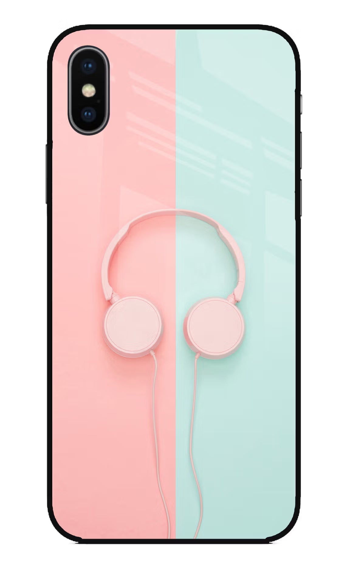 Music Lover iPhone X Glass Case Back Cover by Casekaro
