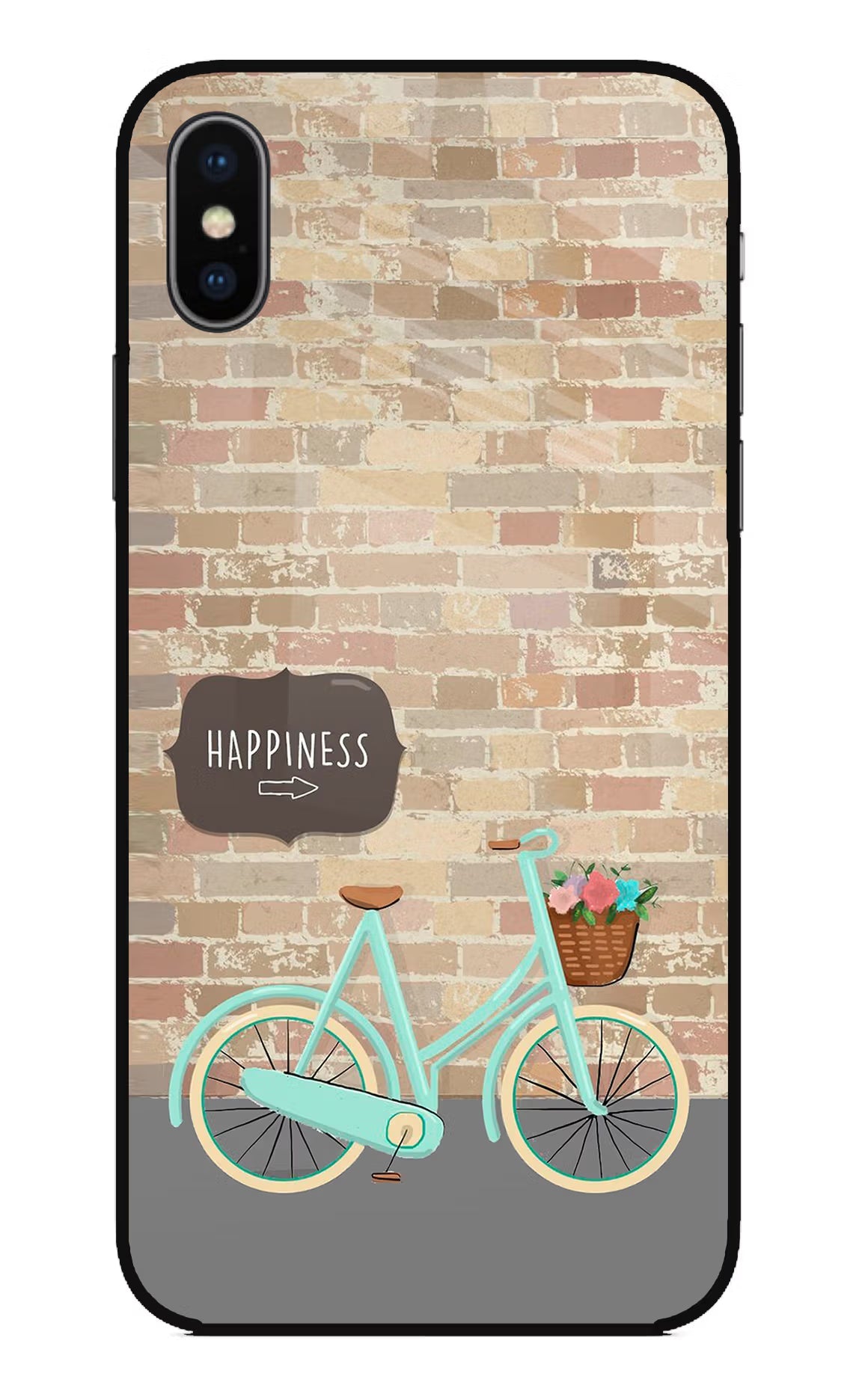 Happiness Artwork iPhone X Glass Case Back Cover by Casekaro