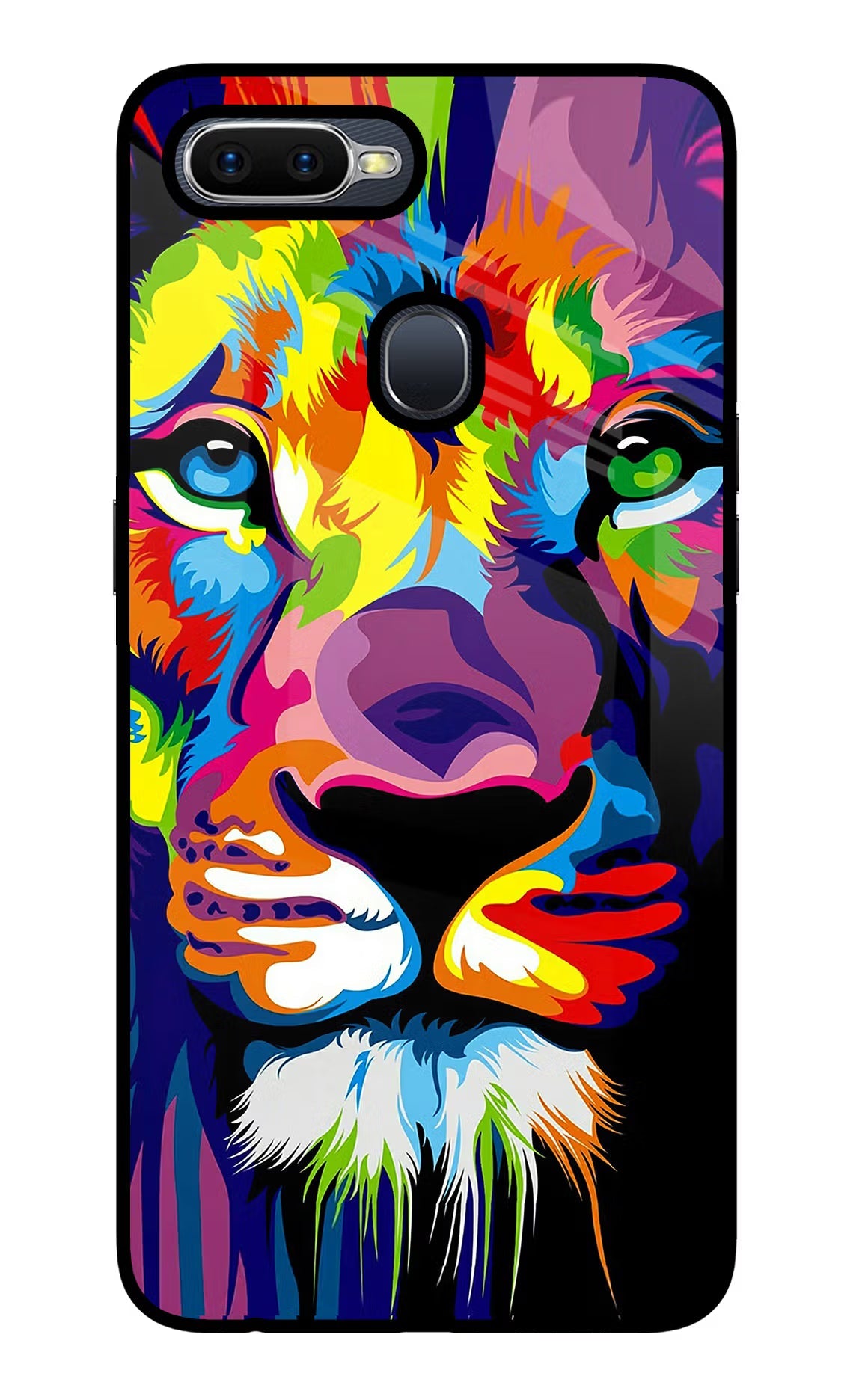 Lion Oppo F9/F9 Pro Glass Case Back Cover by Casekaro