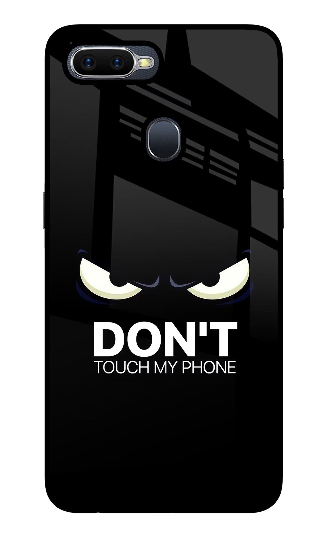 Don'T Touch My Phone Oppo F9/F9 Pro Glass Case Back Cover by Casekaro