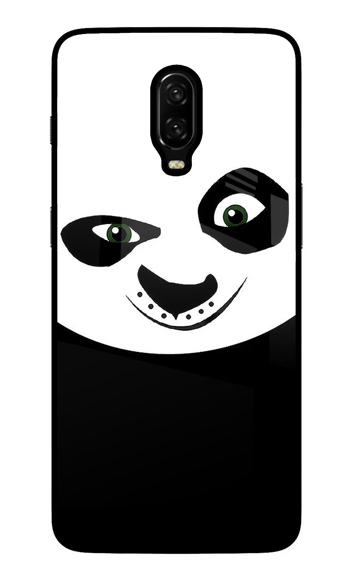 Panda Oneplus 6T Glass Case Back Cover by Casekaro