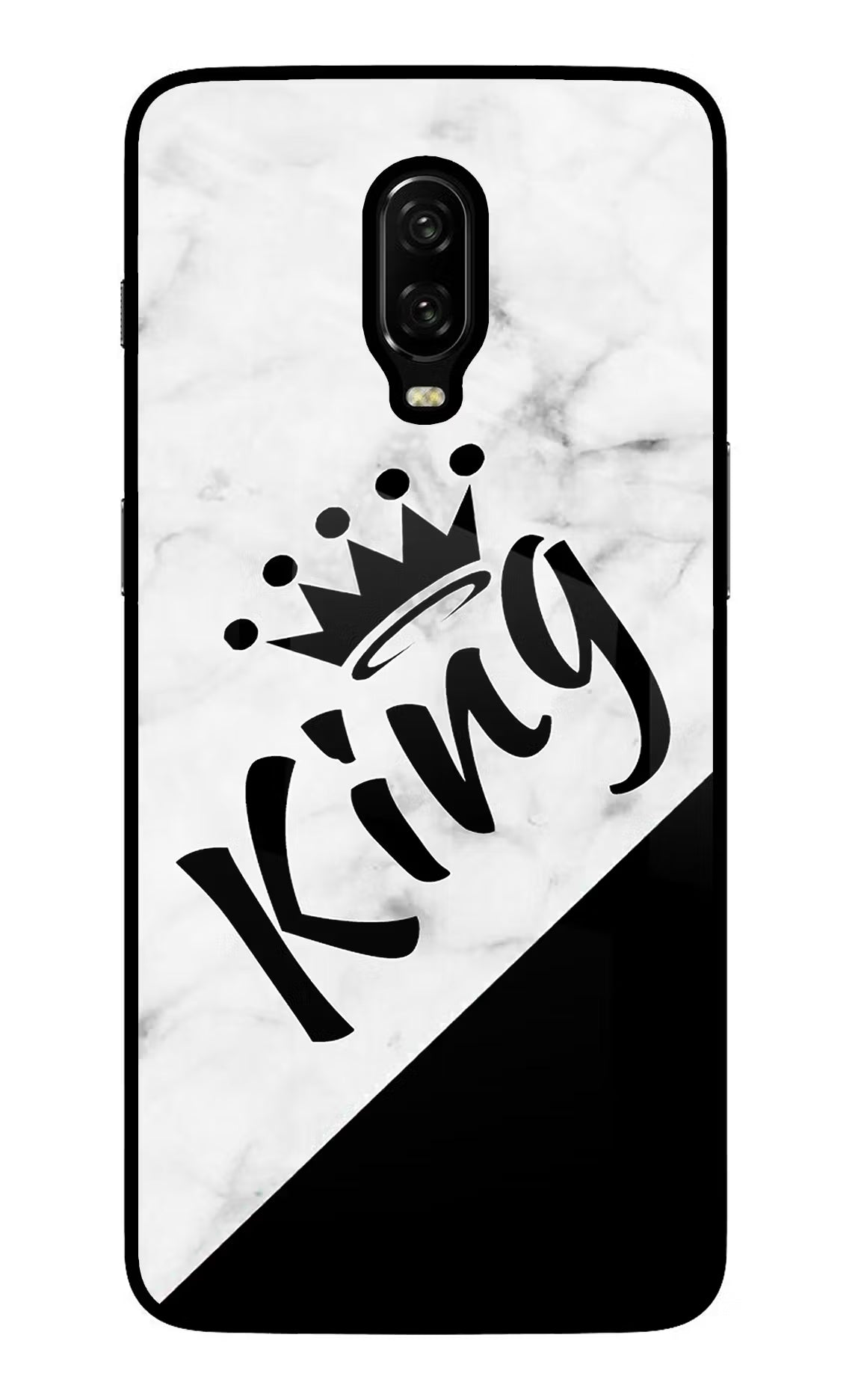 King Oneplus 6T Glass Case Back Cover by Casekaro