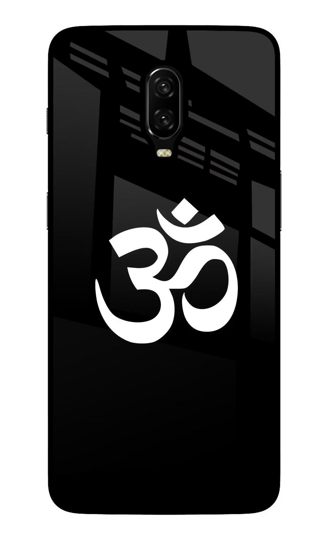 Om Oneplus 6T Glass Case Back Cover by Casekaro