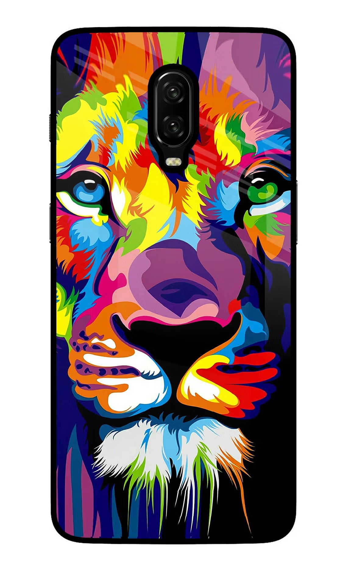 Lion Oneplus 6T Glass Case Back Cover by Casekaro