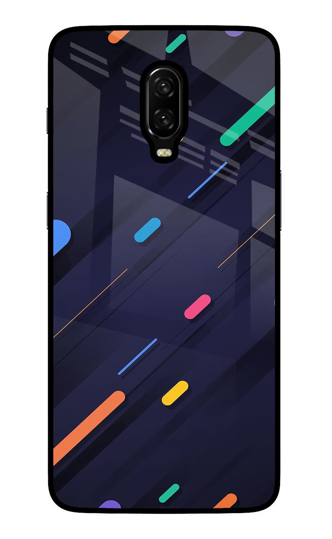 Abstract Design Oneplus 6T Glass Case Back Cover by Casekaro