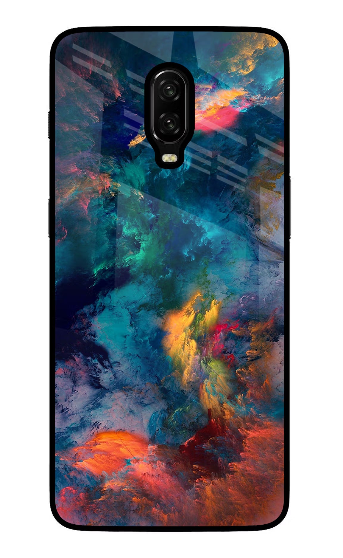 Artwork Paint Oneplus 6T Glass Case Back Cover by Casekaro