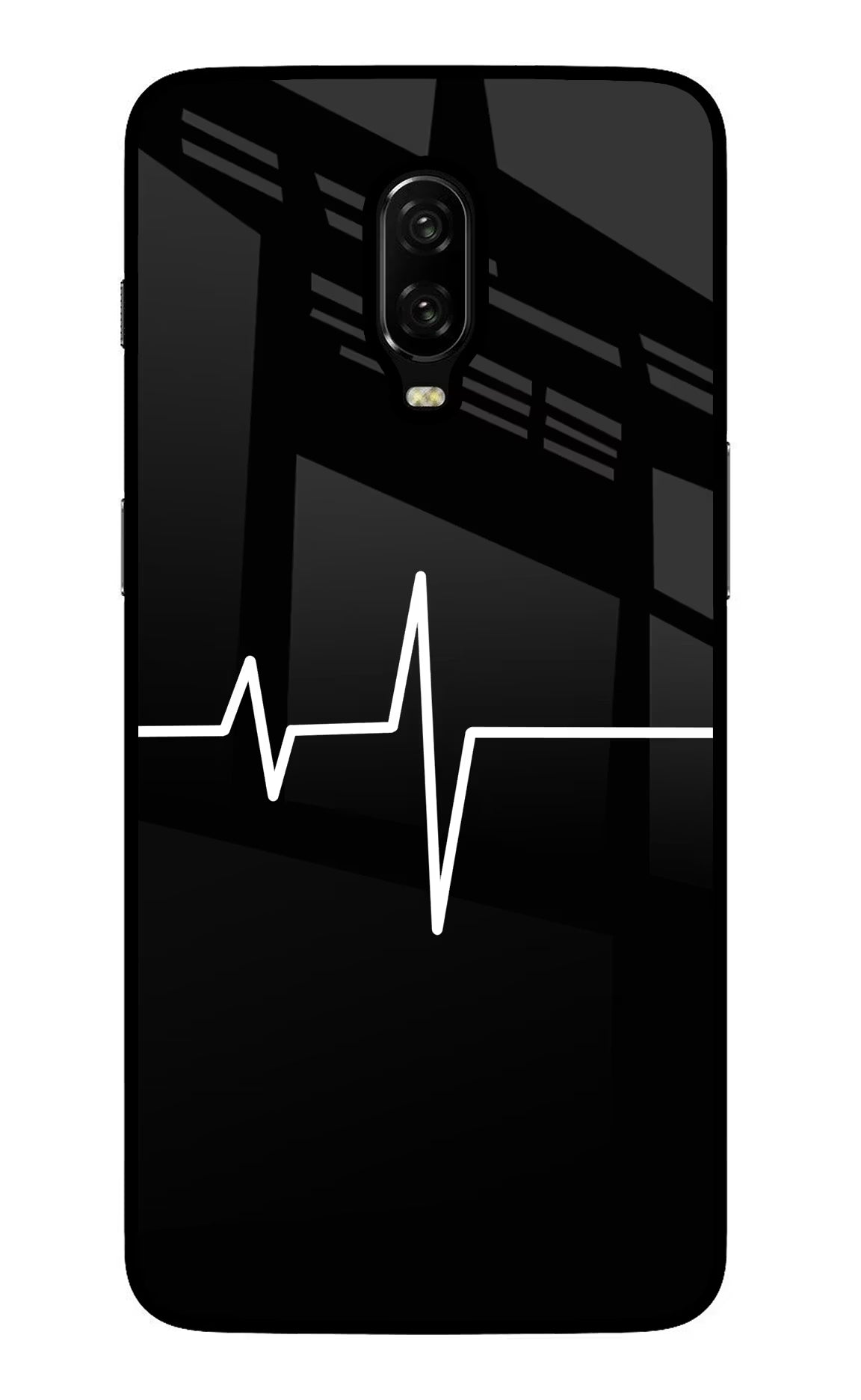 Heart Beats Oneplus 6T Glass Case Back Cover by Casekaro
