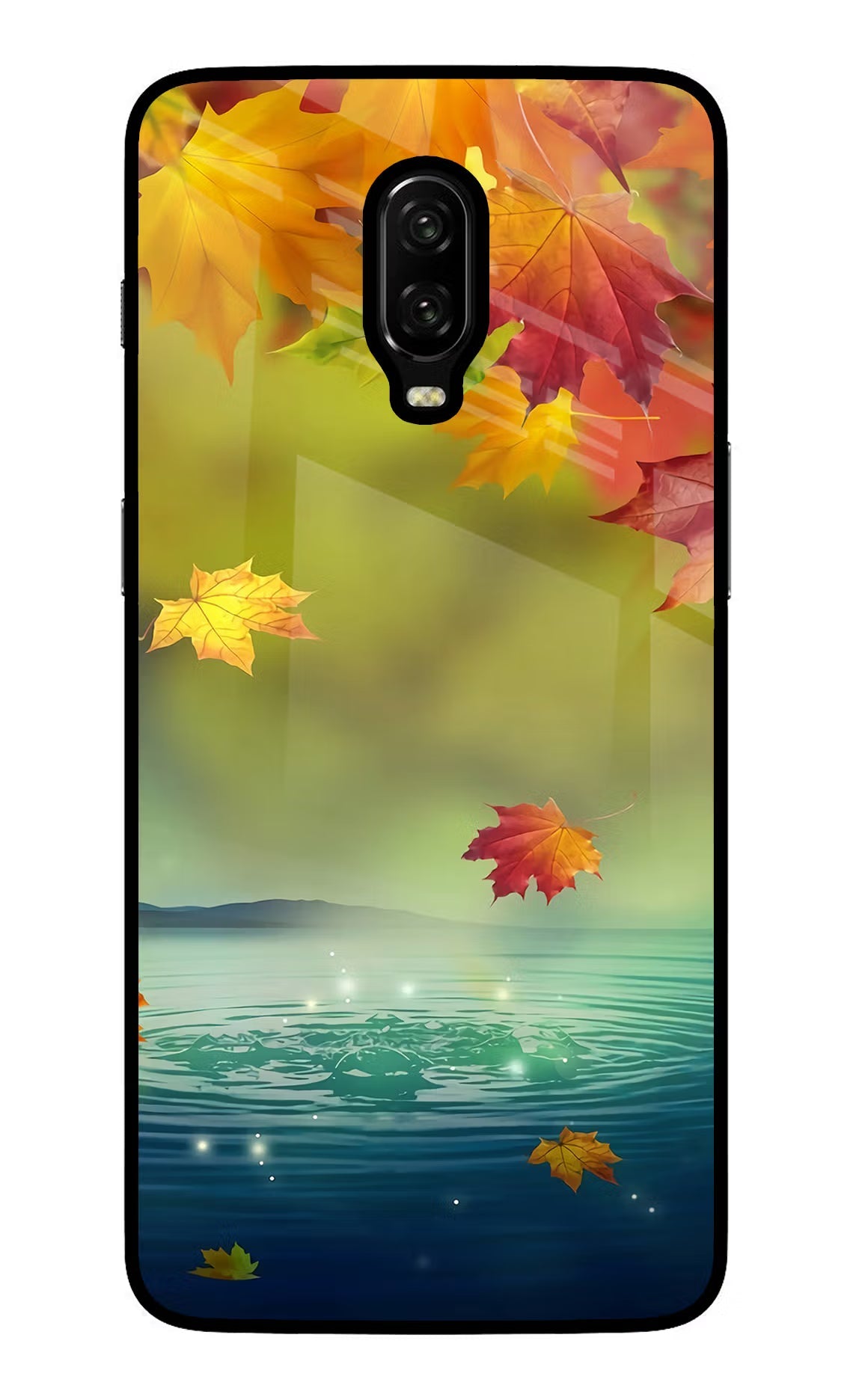 Flowers Oneplus 6T Glass Case Back Cover by Casekaro