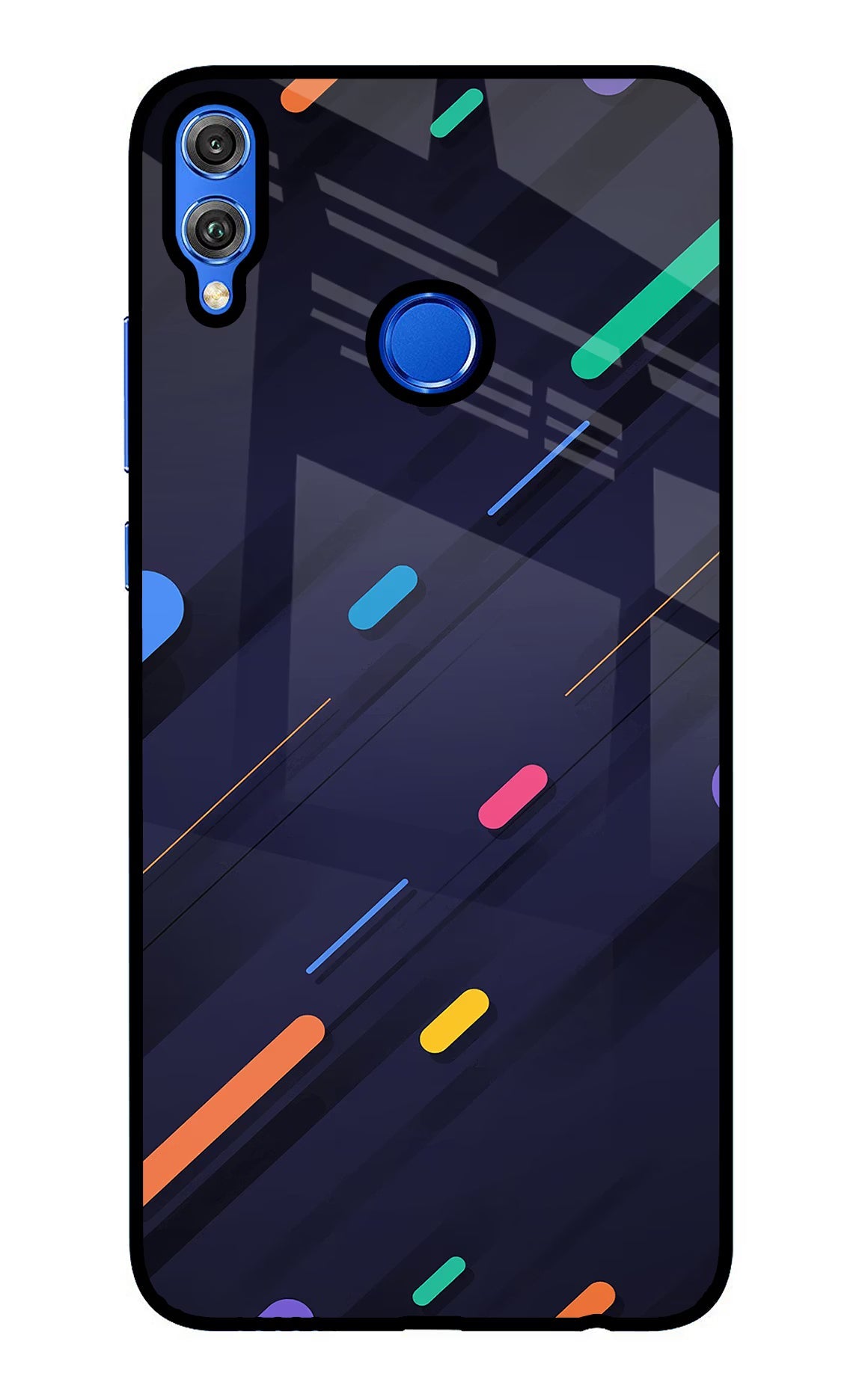Abstract Design Honor 8X Glass Case Back Cover by Casekaro
