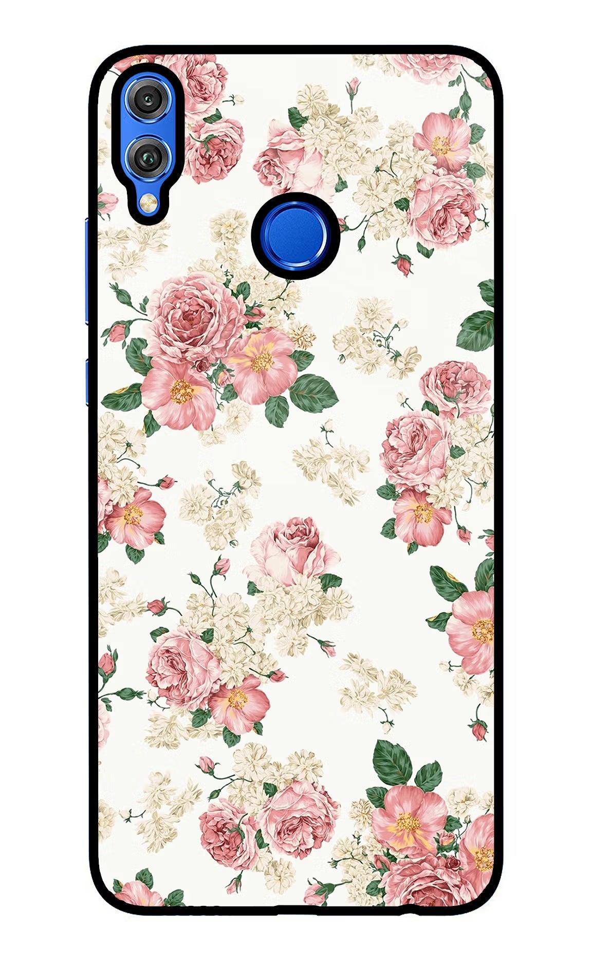 Flowers Honor 8X Glass Case Back Cover by Casekaro