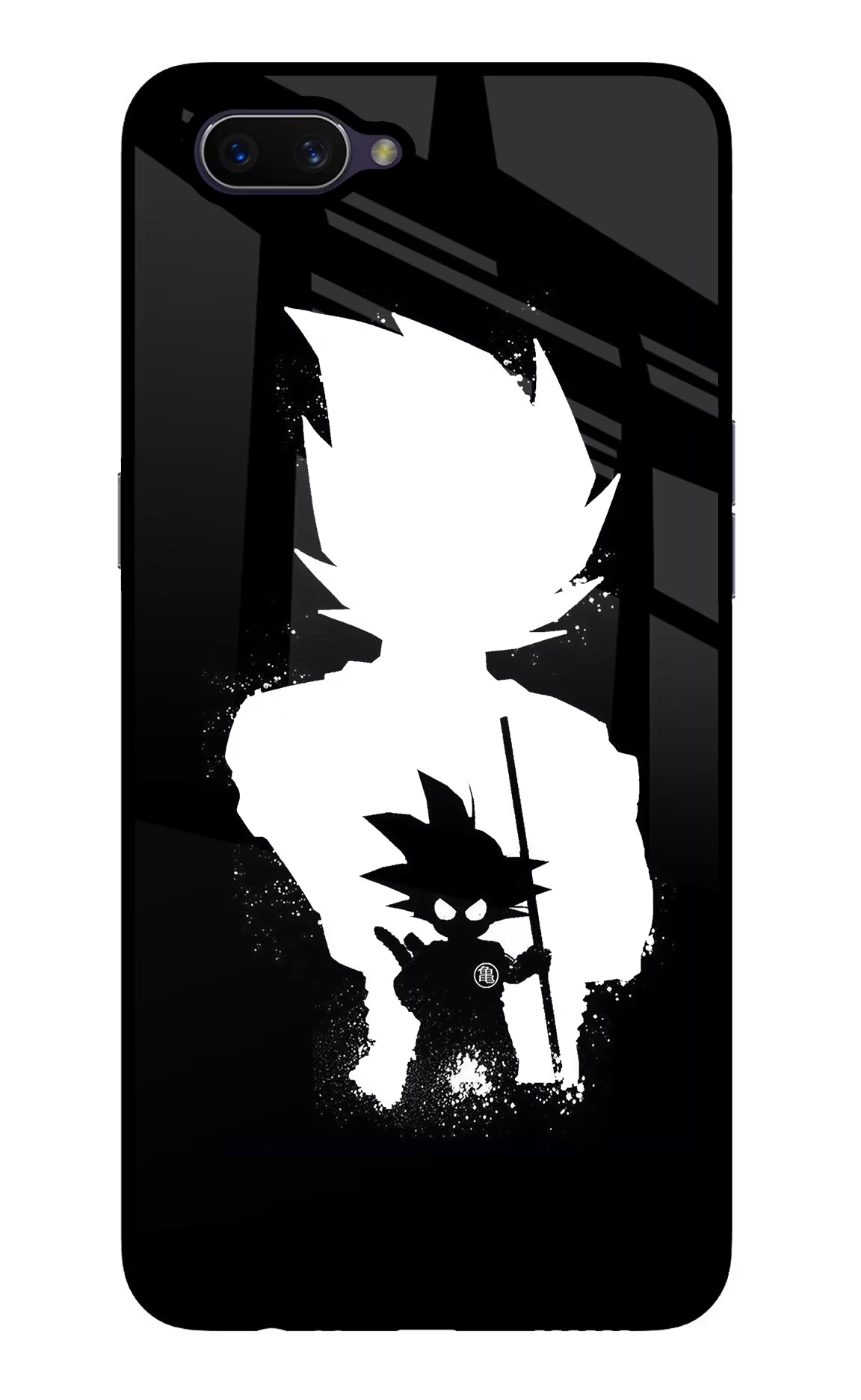 Goku Shadow Oppo A3S Glass Case Back Cover by Casekaro