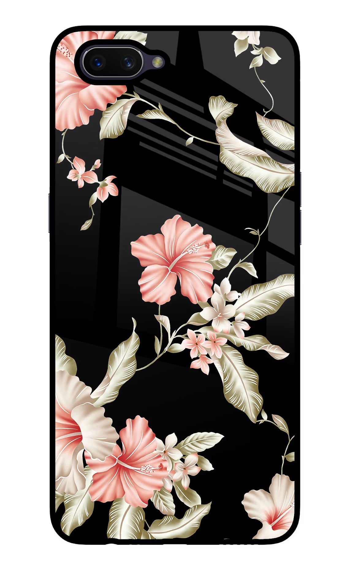 Flowers Oppo A3S Glass Case Back Cover by Casekaro