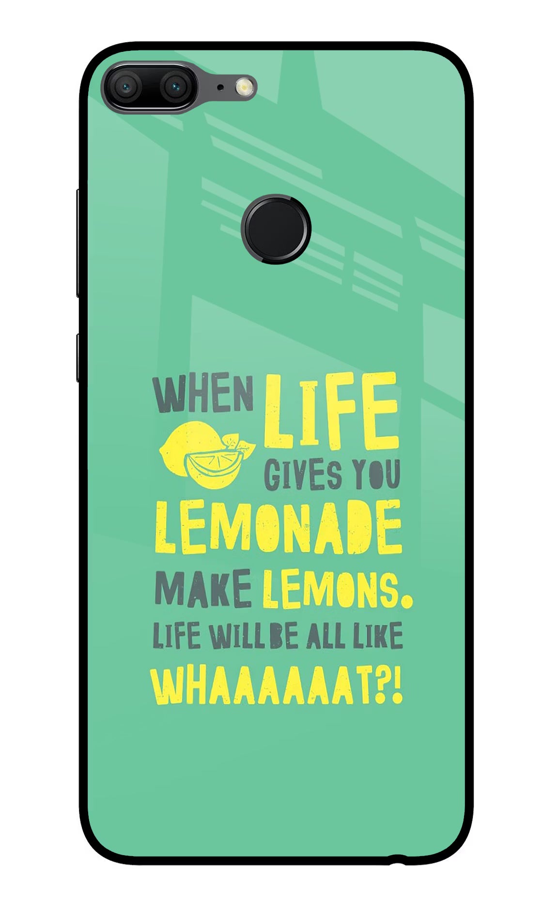 Quote Honor 9 Lite Glass Case Back Cover by Casekaro