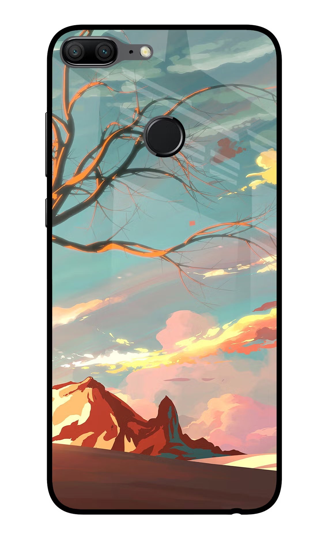 Scenery Honor 9 Lite Glass Case Back Cover by Casekaro