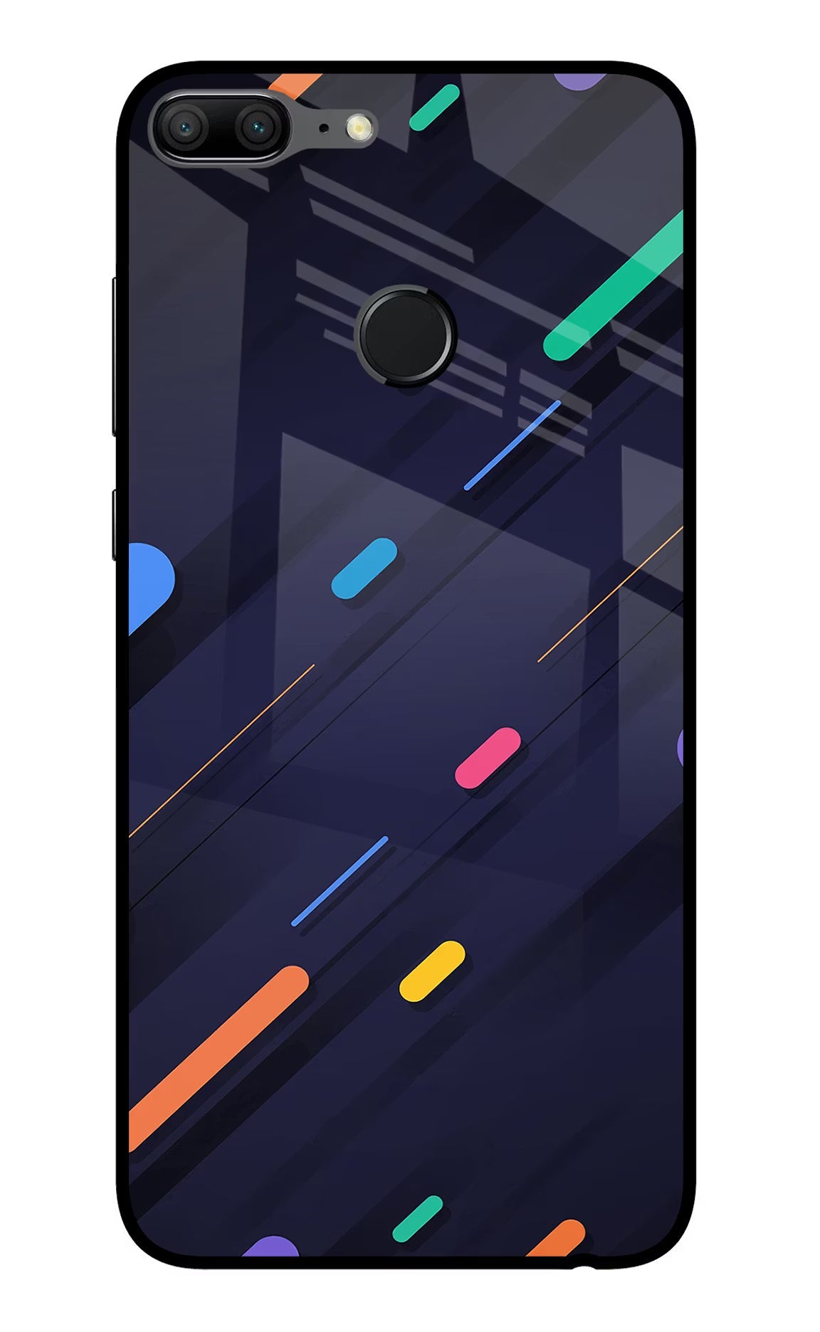 Abstract Design Honor 9 Lite Glass Case Back Cover by Casekaro
