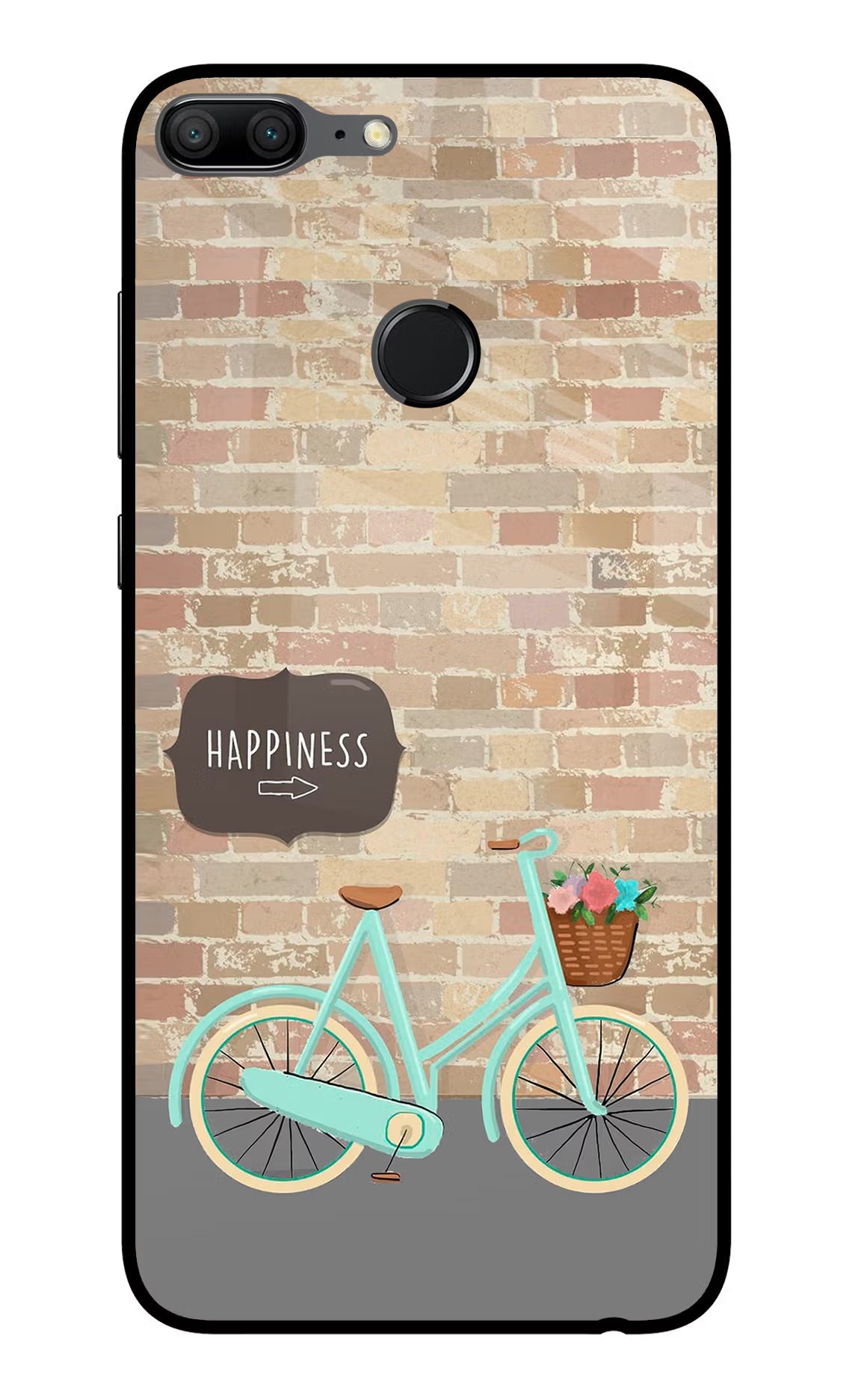 Happiness Artwork Honor 9 Lite Glass Case Back Cover by Casekaro