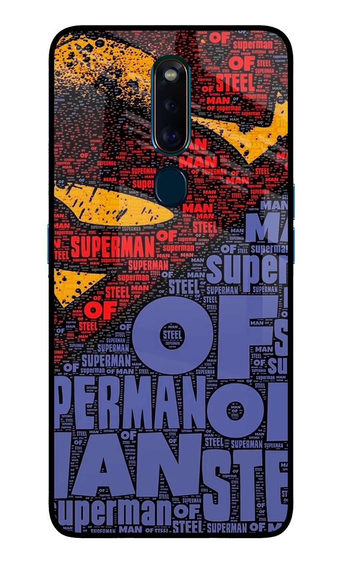 Superman Oppo F11 Pro Glass Case Back Cover by Casekaro