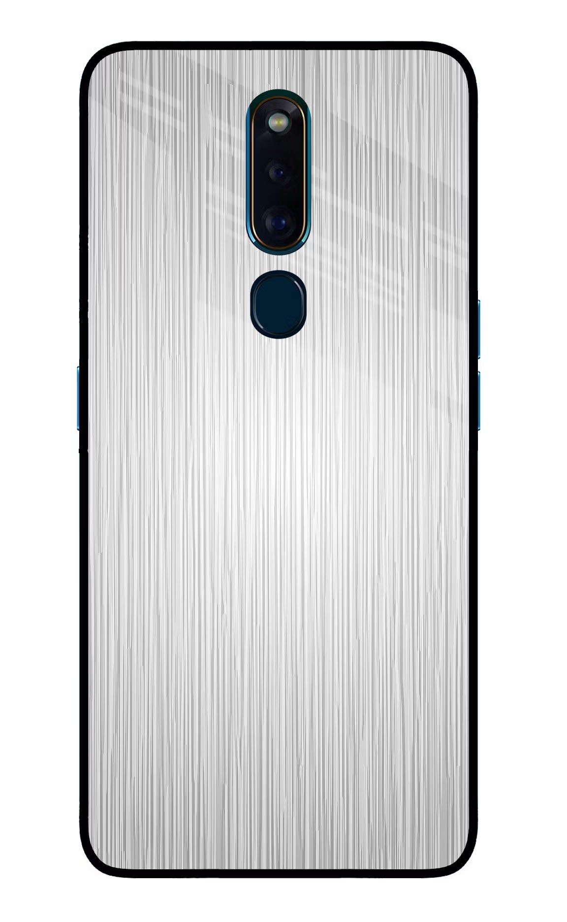 Wooden Grey Texture Oppo F11 Pro Glass Case Back Cover by Casekaro