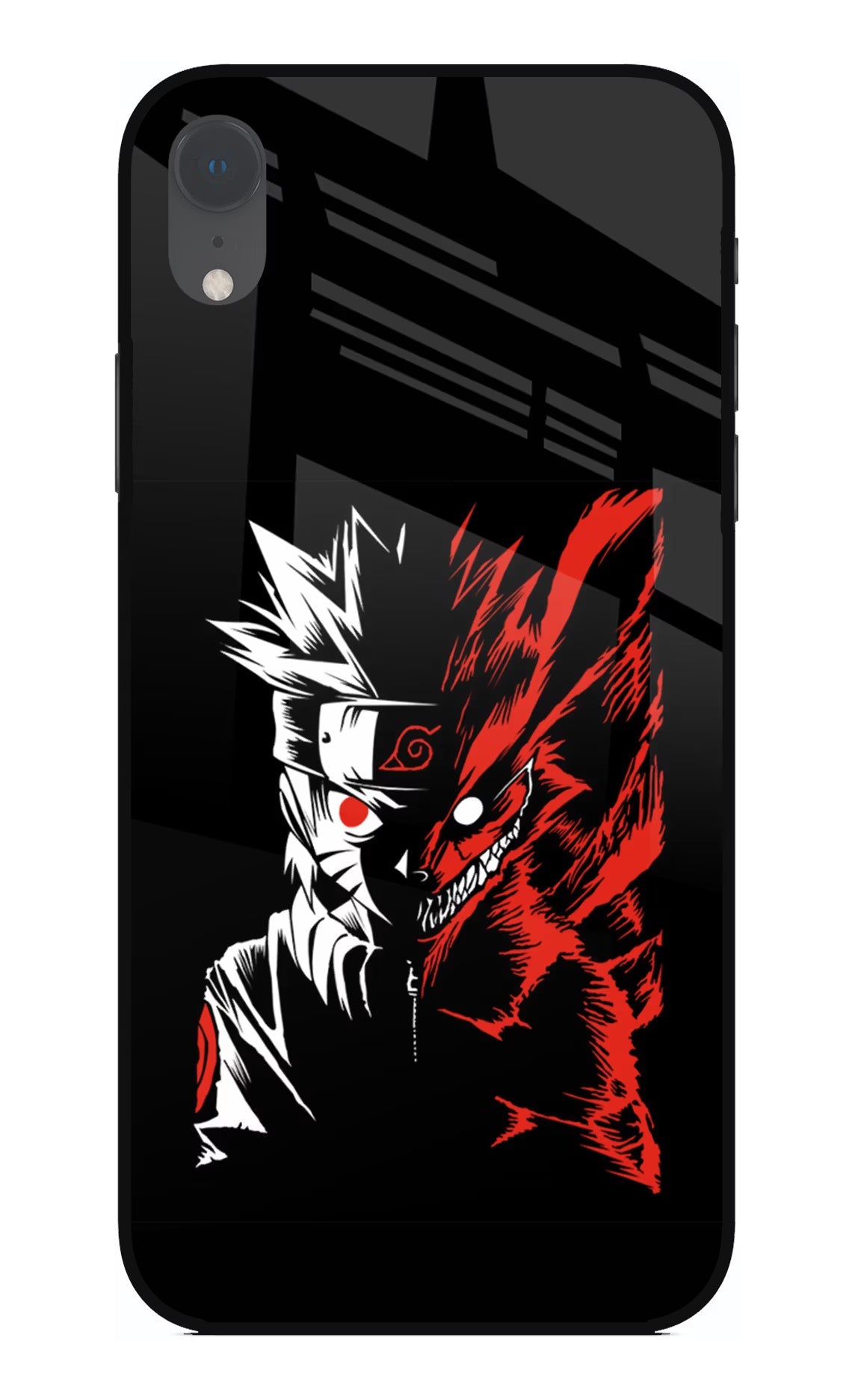 Naruto Two Face iPhone XR Glass Case Back Cover by Casekaro