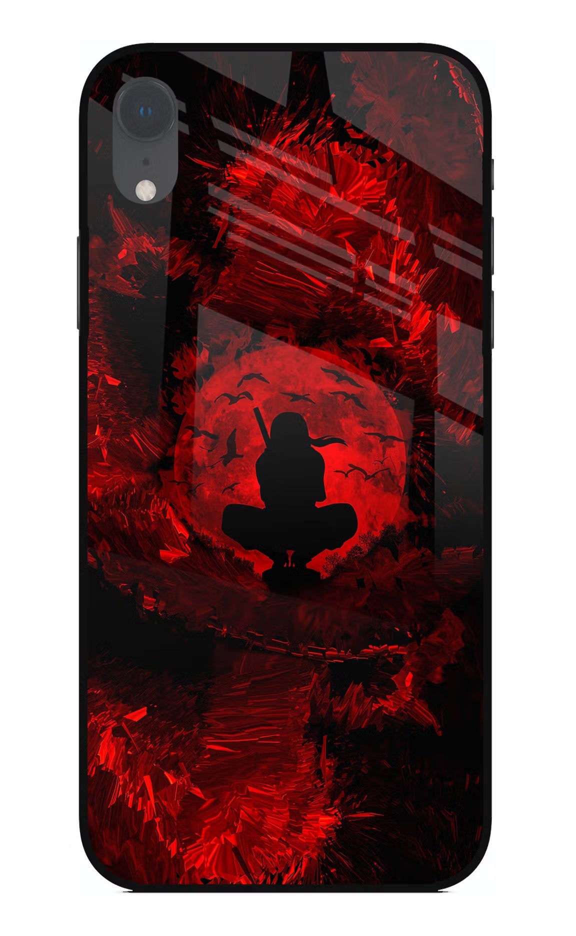 Itachi Uchiha iPhone XR Glass Case Back Cover by Casekaro