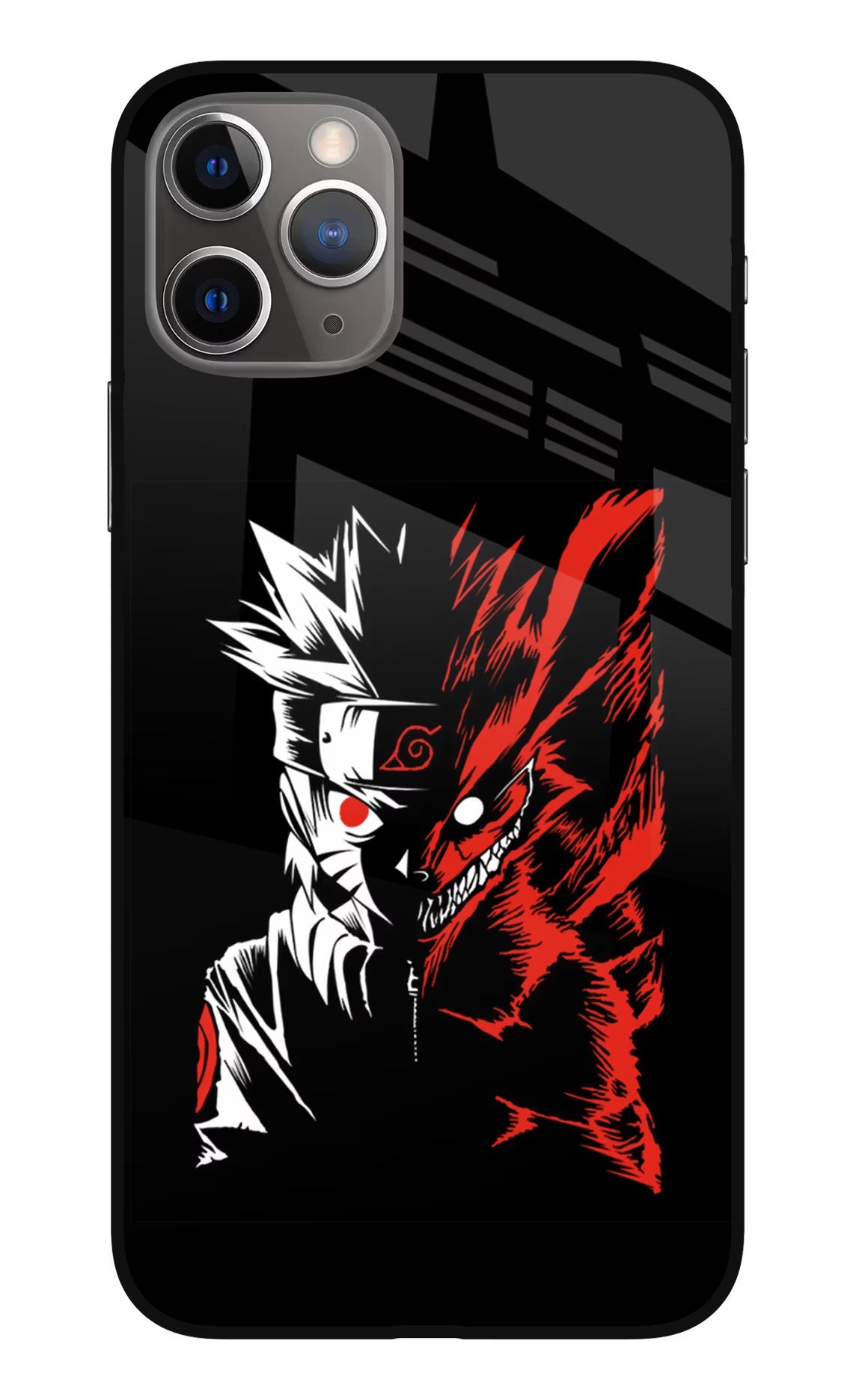 Naruto Two Face iPhone 11 Pro Max Glass Case Back Cover by Casekaro