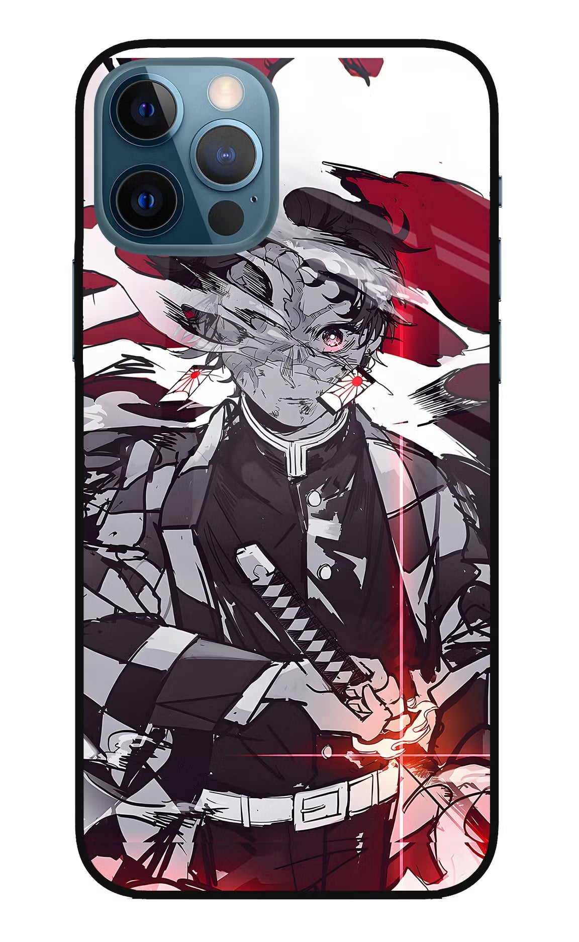 Demon Slayer iPhone 12 Pro Glass Case Back Cover by Casekaro