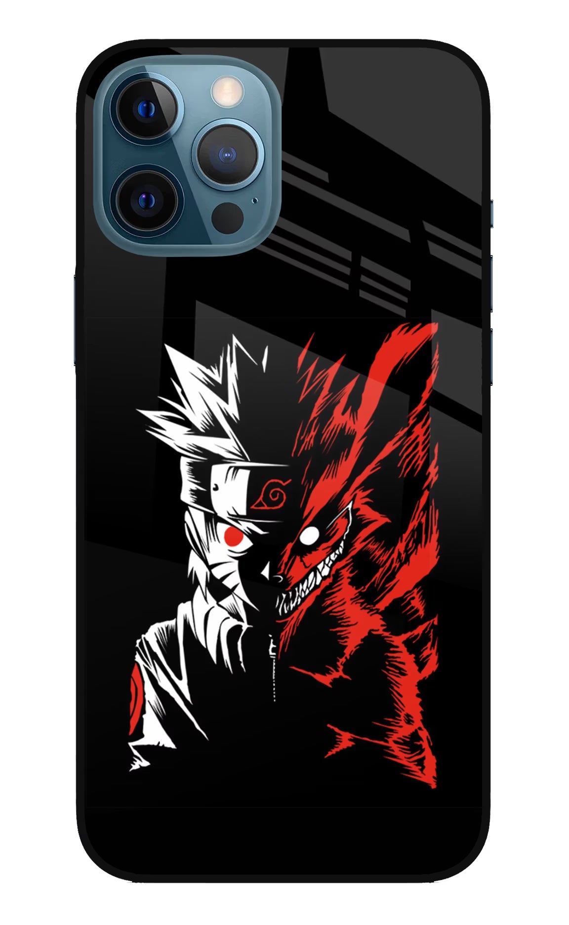 Naruto Two Face iPhone 12 Pro Max Glass Case Back Cover by Casekaro
