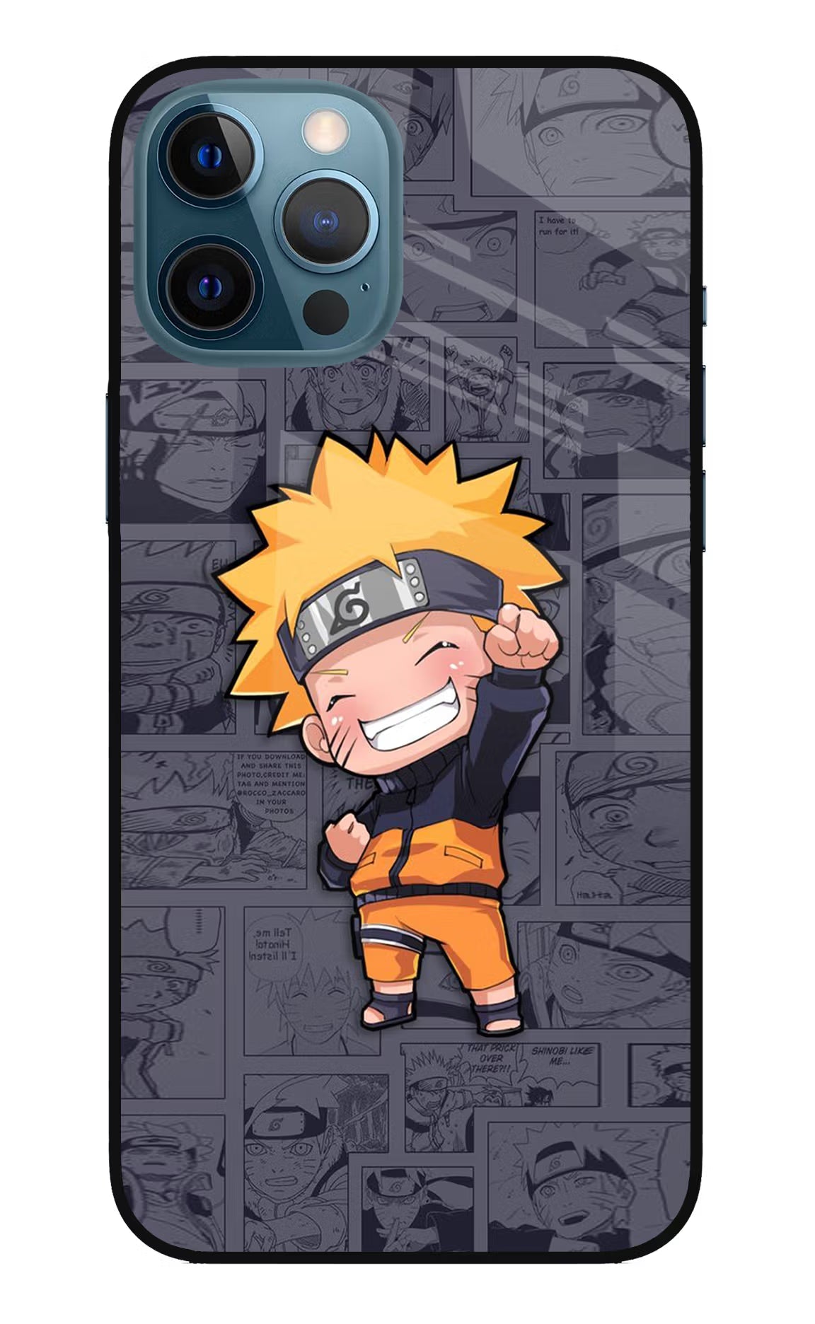 Chota Naruto iPhone 12 Pro Max Glass Case Back Cover by Casekaro