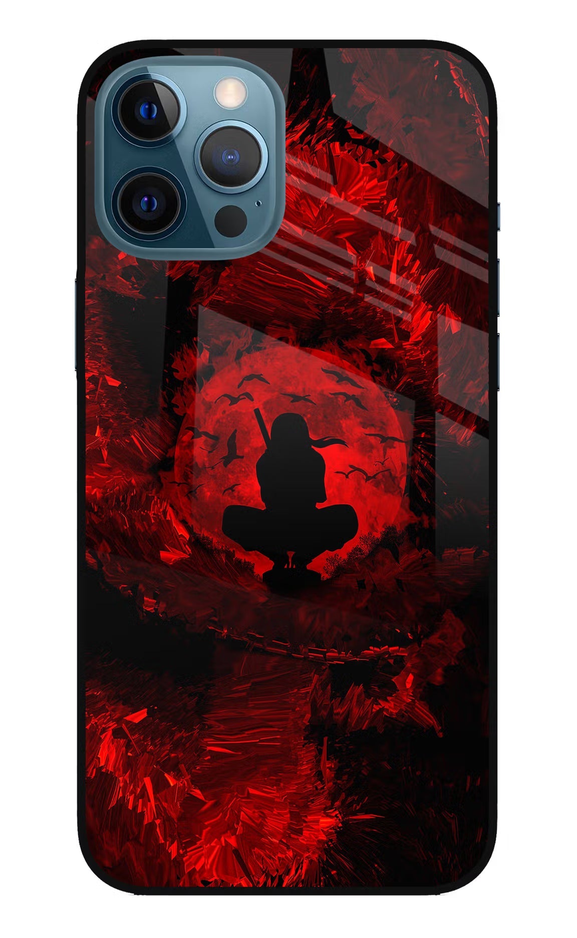 Itachi Uchiha iPhone 12 Pro Max Glass Case Back Cover by Casekaro
