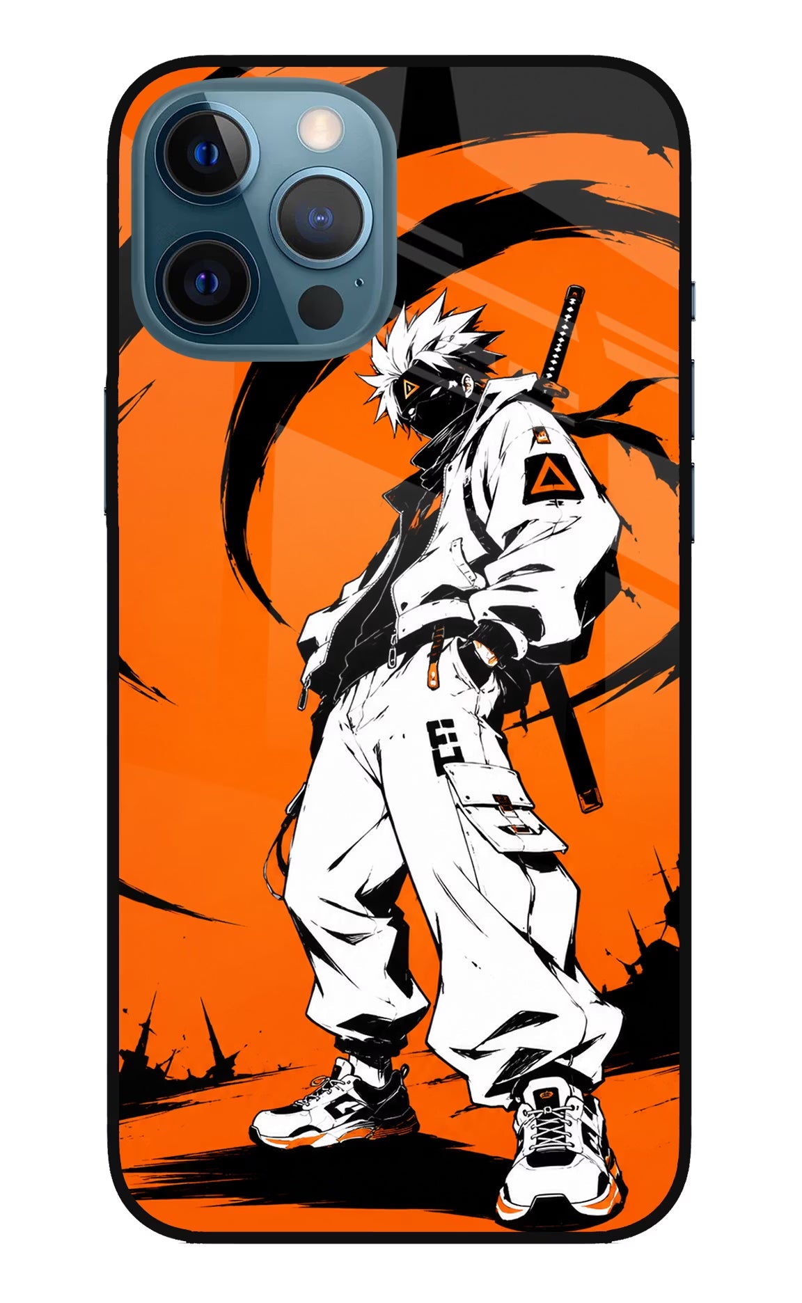 Street Samurai  iPhone 12 Pro Max Glass Case Back Cover by Casekaro