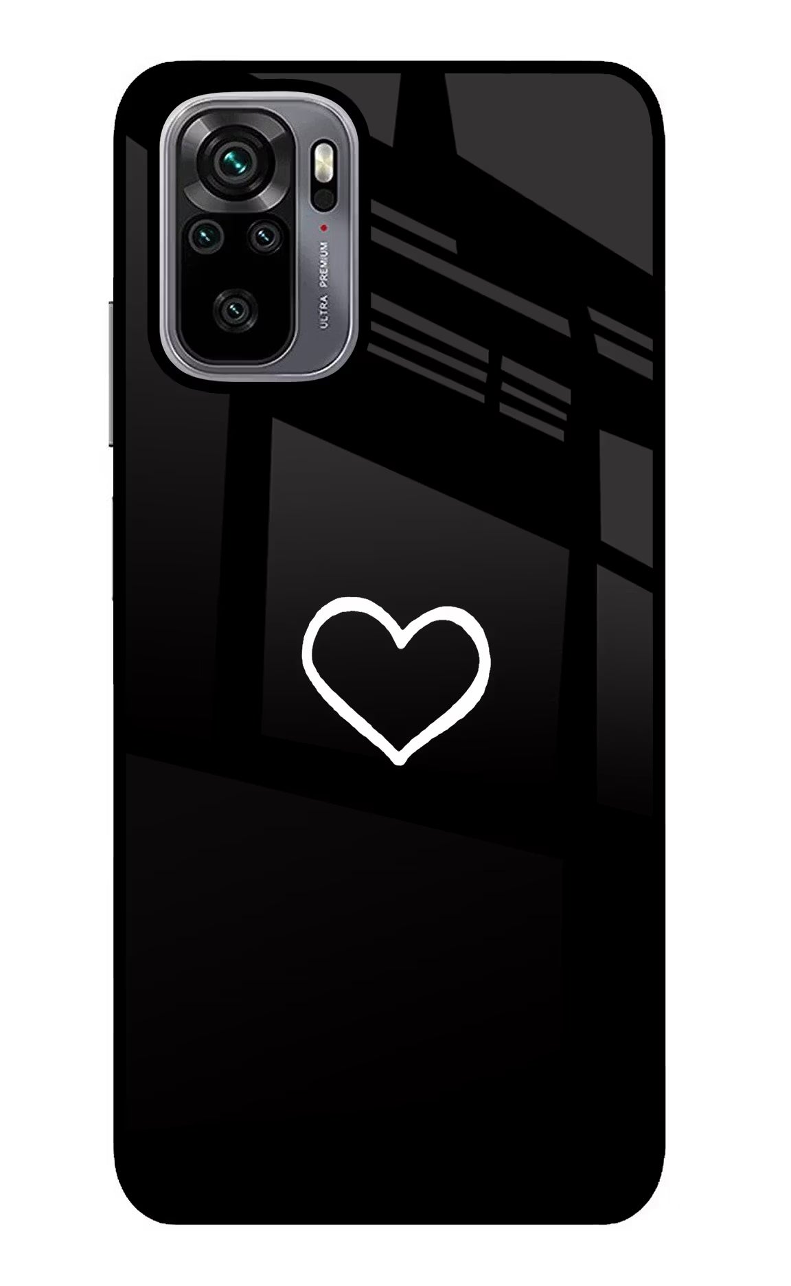 Heart Redmi Note 10/10S Glass Case Back Cover by Casekaro