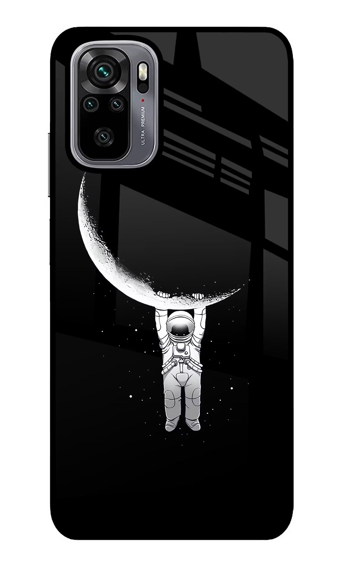 Moon Space Redmi Note 10/10S Glass Case Back Cover by Casekaro