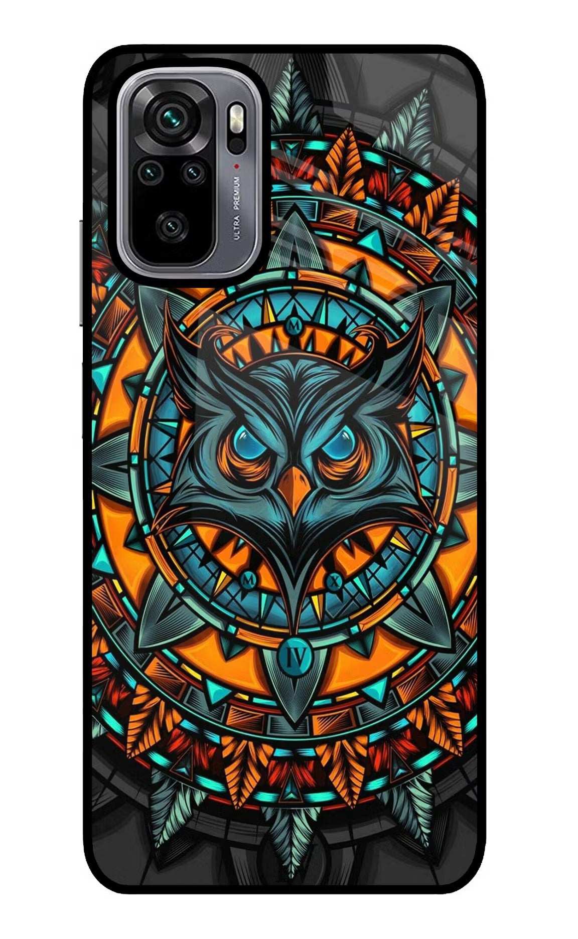 Angry Owl Art Redmi Note 10/10S Glass Case Back Cover by Casekaro