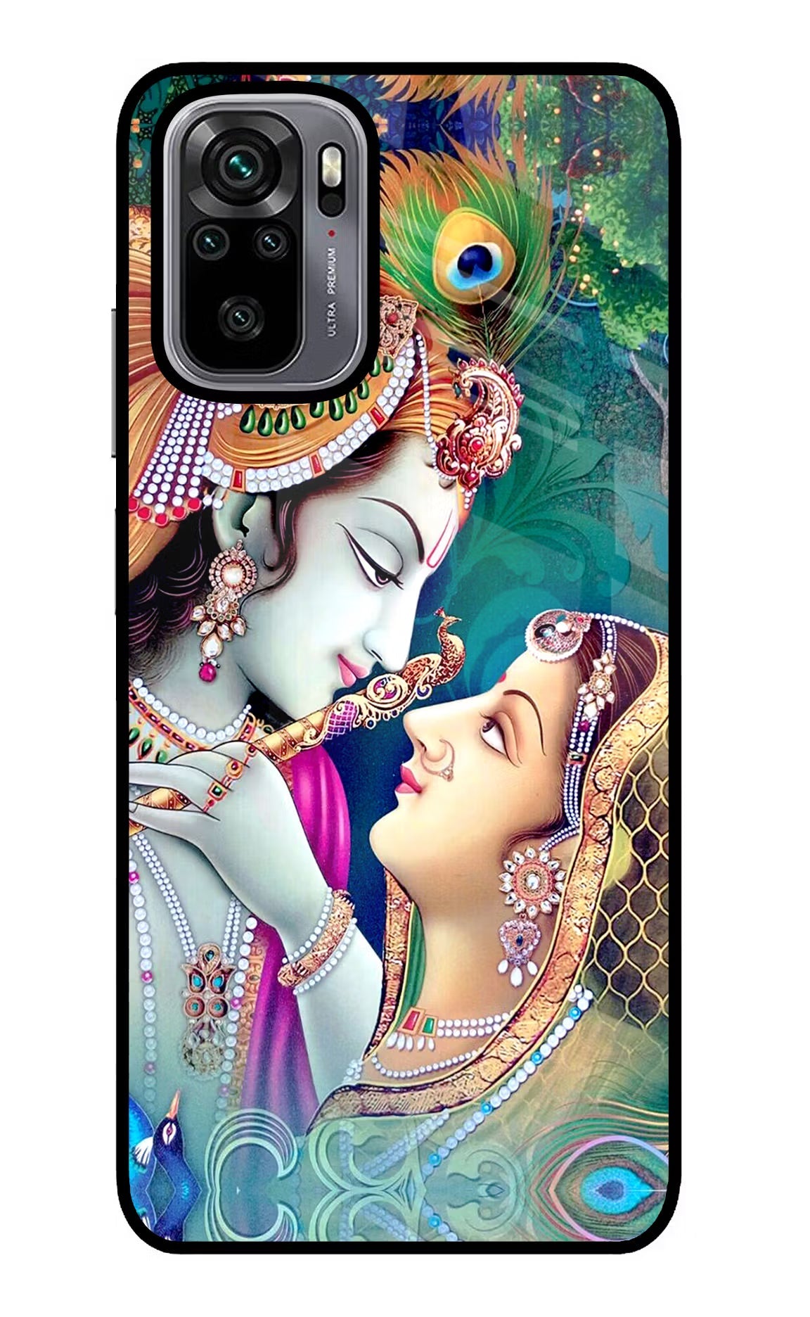 Lord Radha Krishna Redmi Note 10/10S Glass Case Back Cover by Casekaro