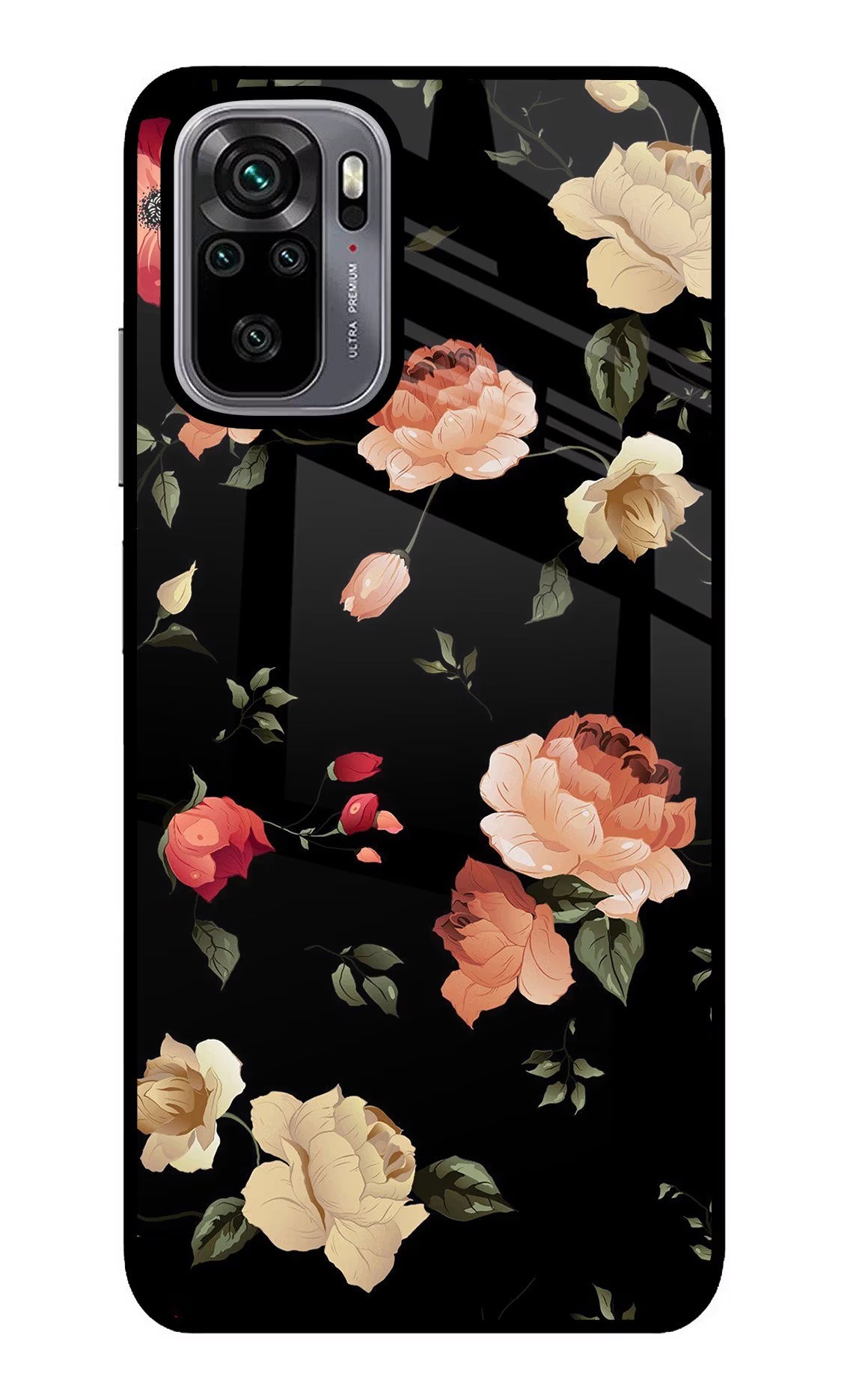 Flowers Redmi Note 10/10S Glass Case Back Cover by Casekaro