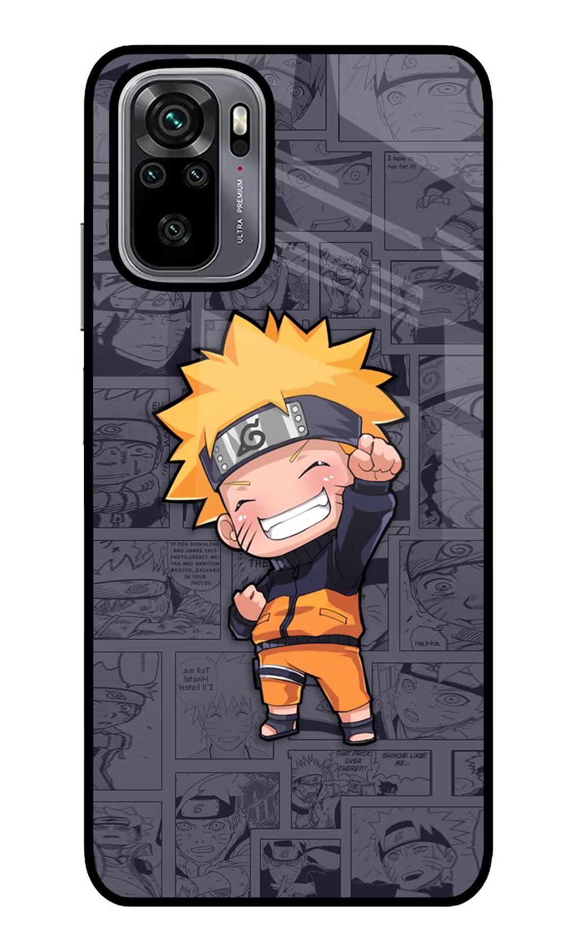 Chota Naruto Redmi Note 10/10S Glass Case Back Cover by Casekaro