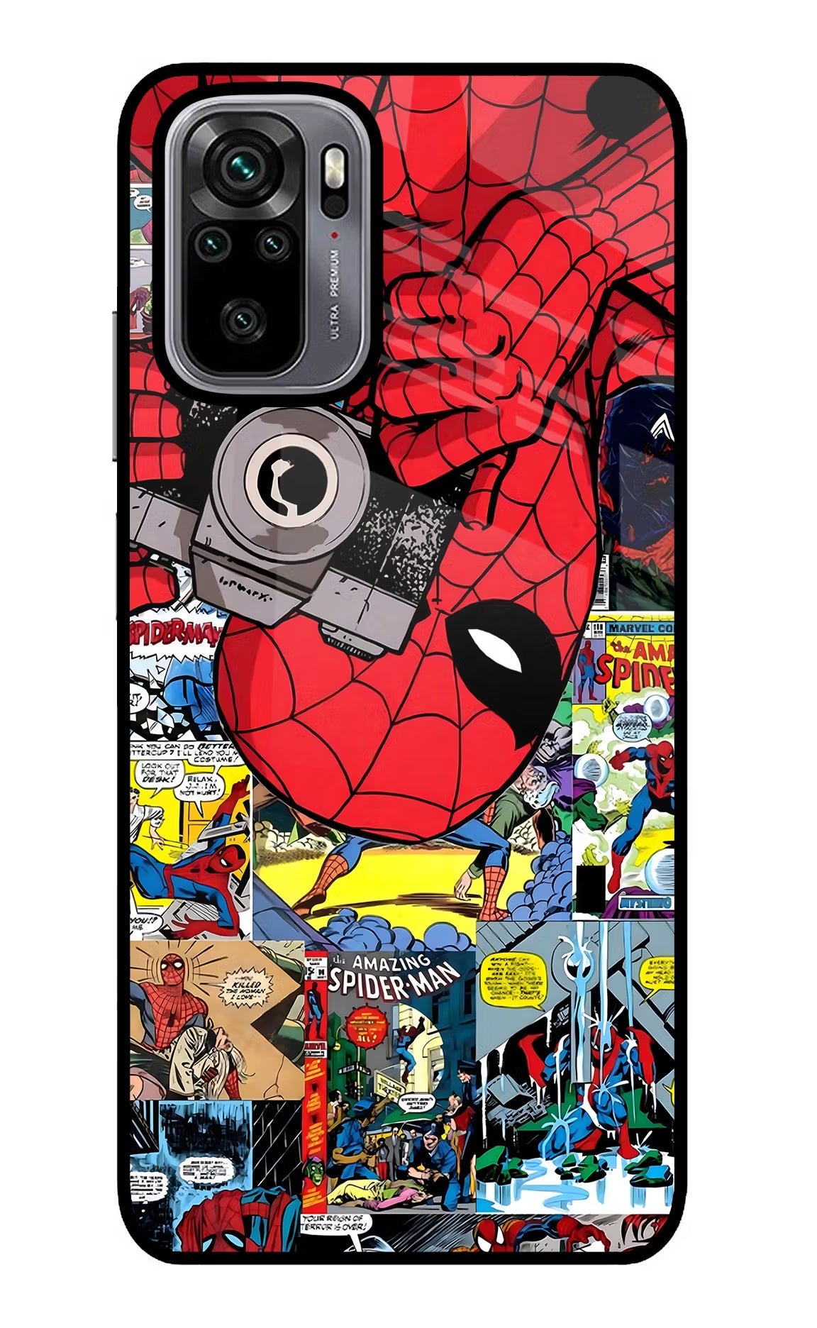 Spider Man Redmi Note 10/10S Glass Case Back Cover by Casekaro