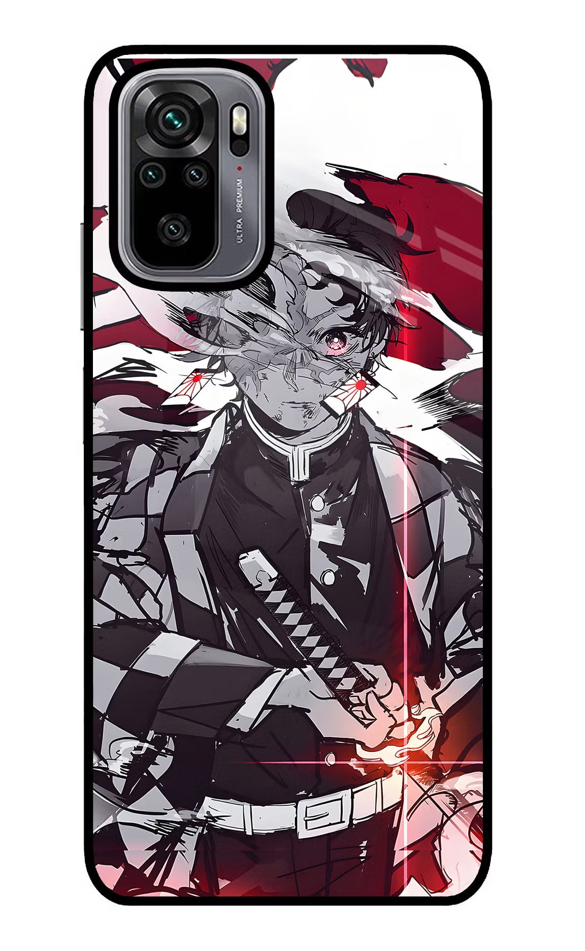 Demon Slayer Redmi Note 10/10S Glass Case Back Cover by Casekaro