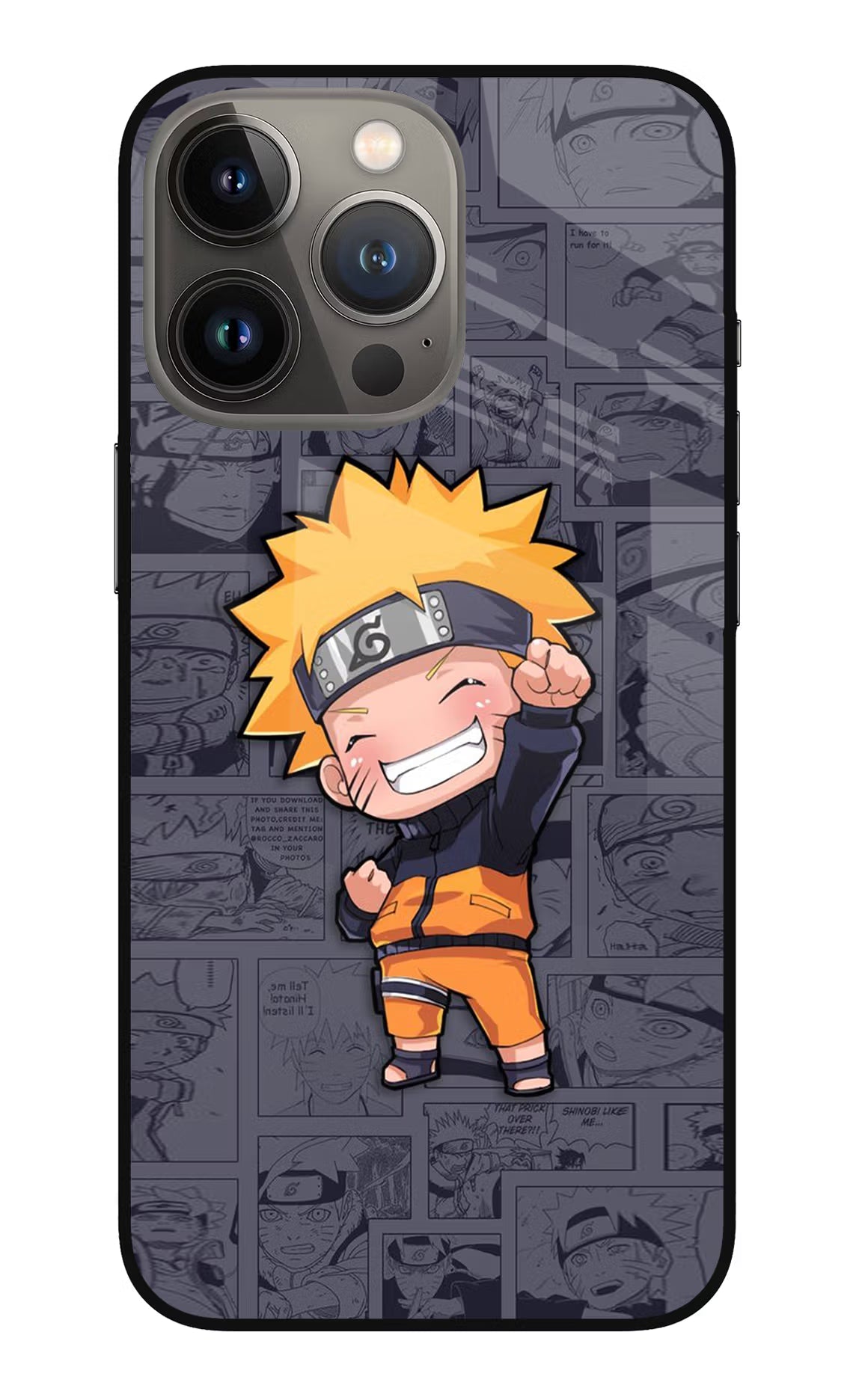 Chota Naruto iPhone 13 Pro Max Glass Case Back Cover by Casekaro