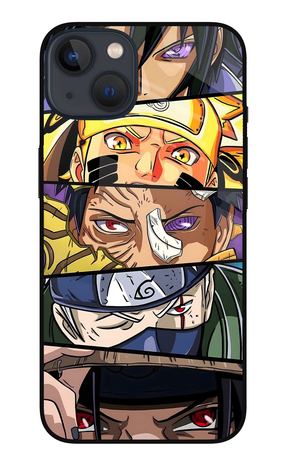 Naruto Character iPhone 13 Mini Glass Case Back Cover by Casekaro