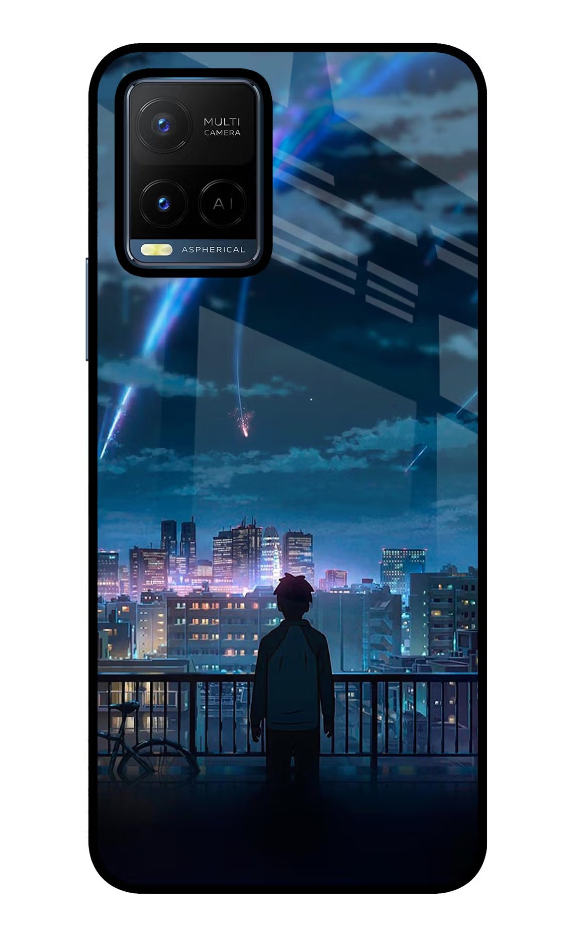 Anime Vivo Y21/Y21s/Y33s Glass Case Back Cover by Casekaro