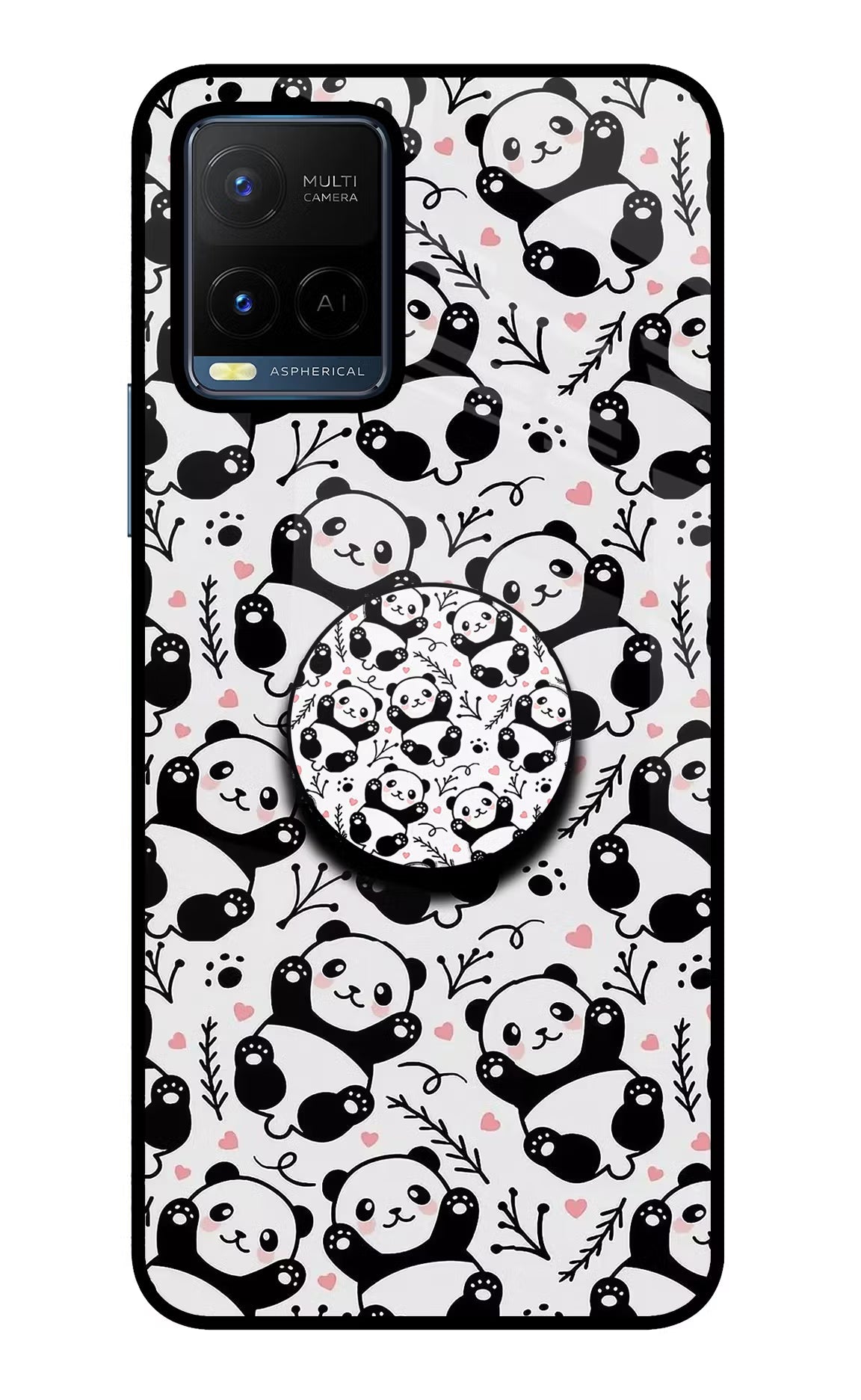 Cute Panda Vivo Y21/Y21s/Y33s Pop Case by Casekaro