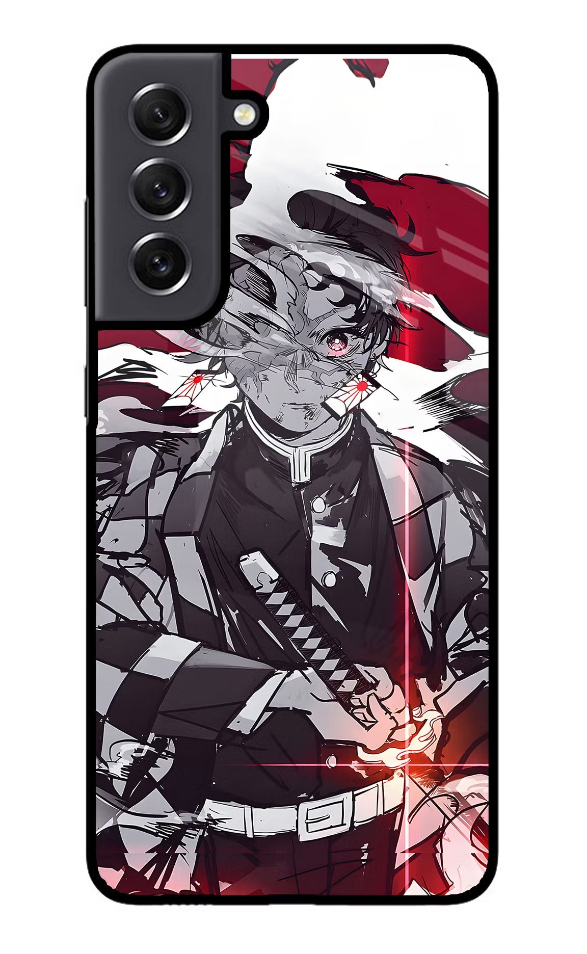 Demon Slayer Samsung S21 FE 5G Glass Case Back Cover by Casekaro