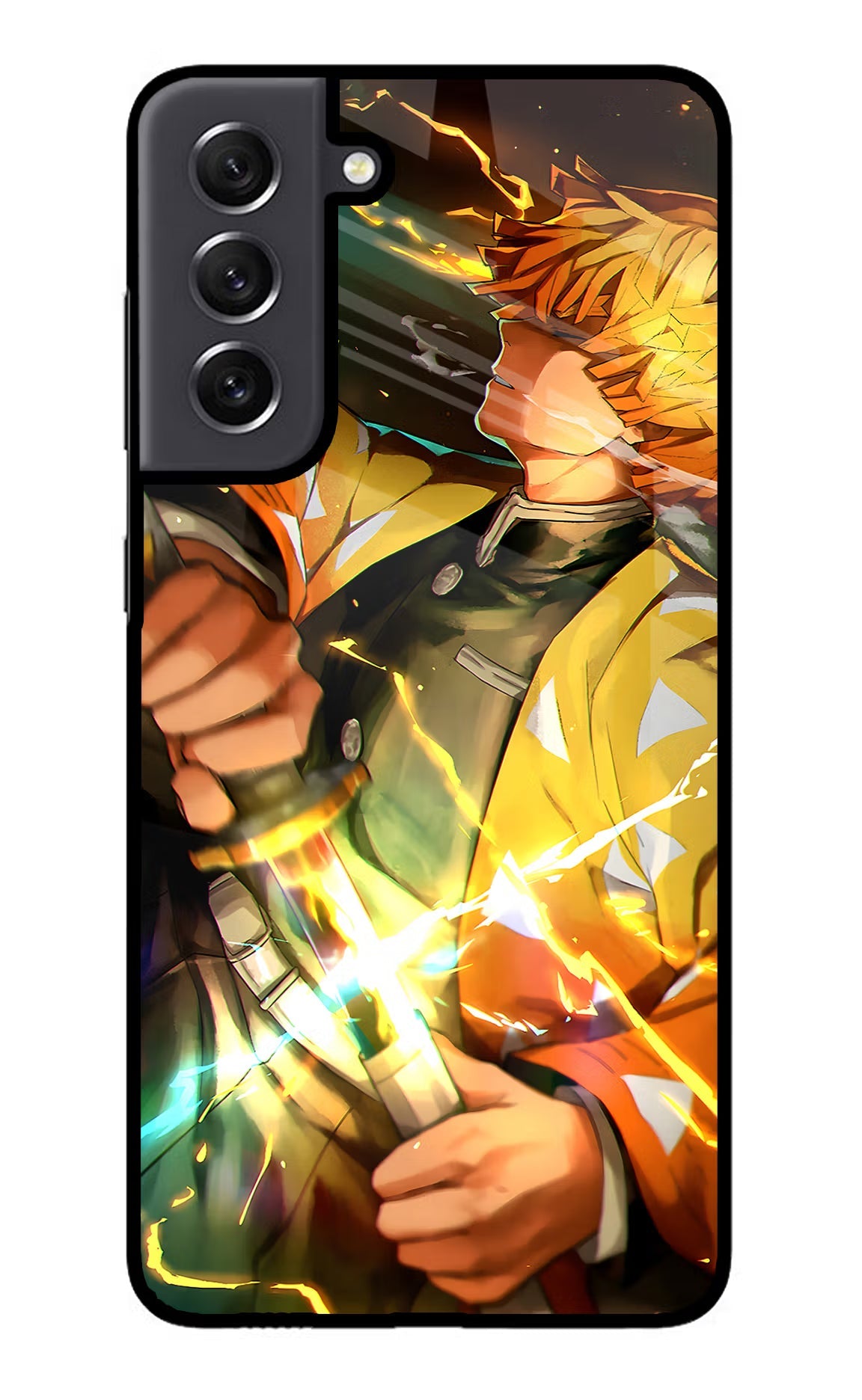 Demon Slayer Samsung S21 FE 5G Glass Case Back Cover by Casekaro