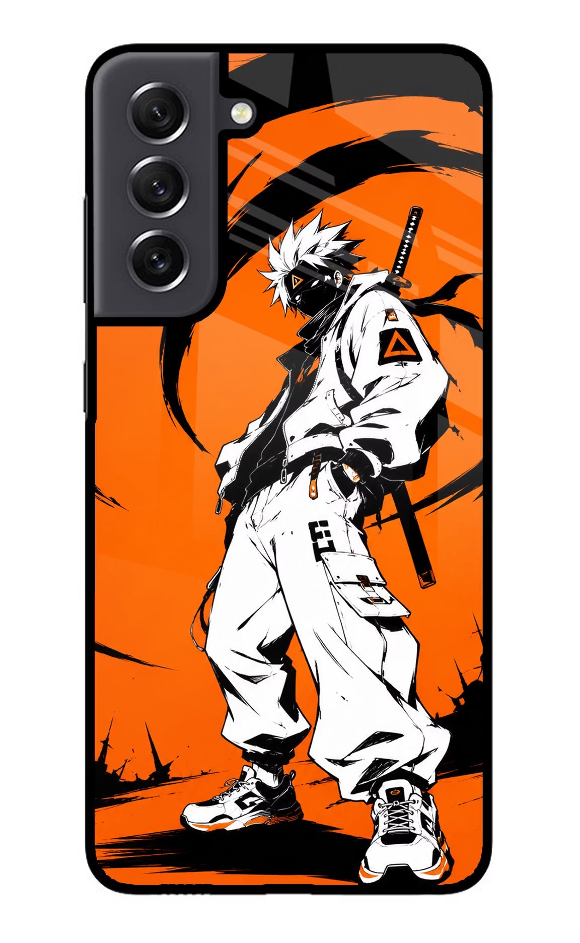 Street Samurai  Samsung S21 FE 5G Glass Case Back Cover by Casekaro