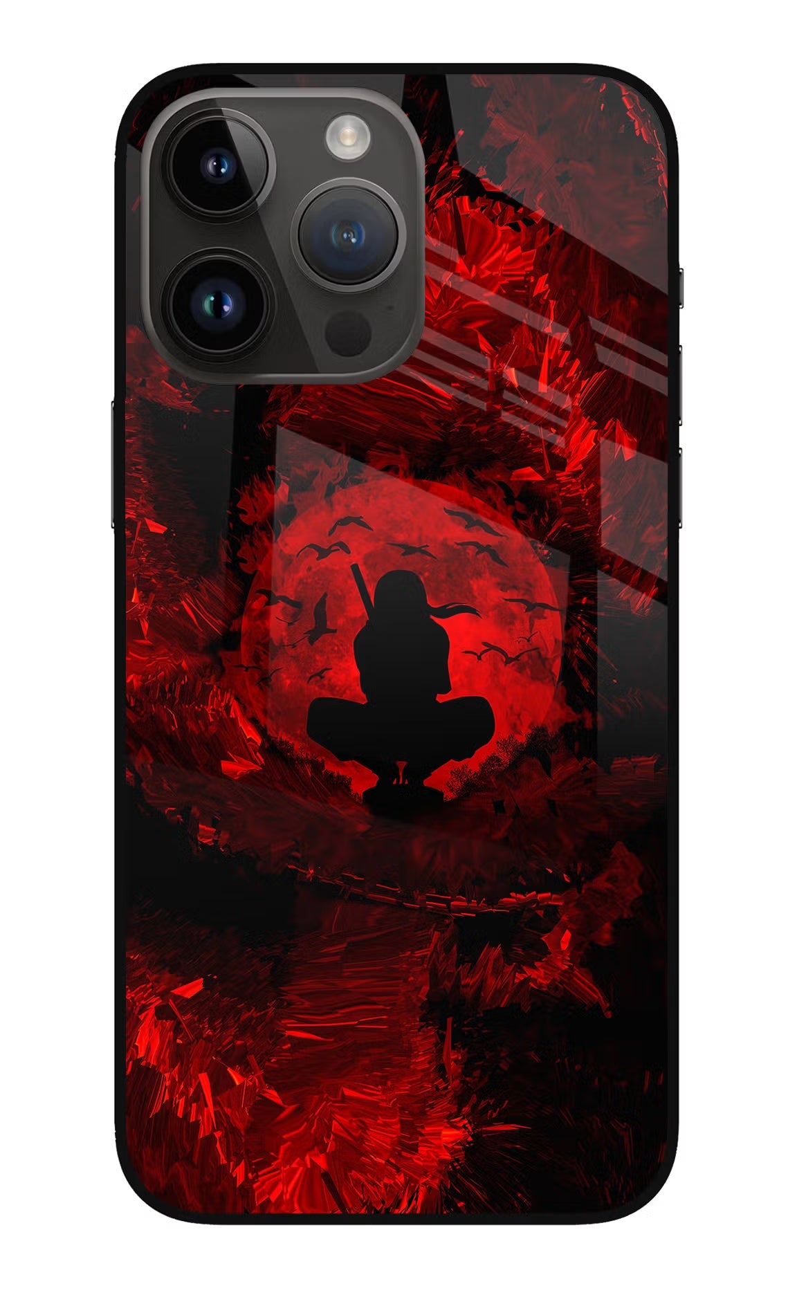 Itachi Uchiha iPhone 14 Pro Max Glass Case Back Cover by Casekaro