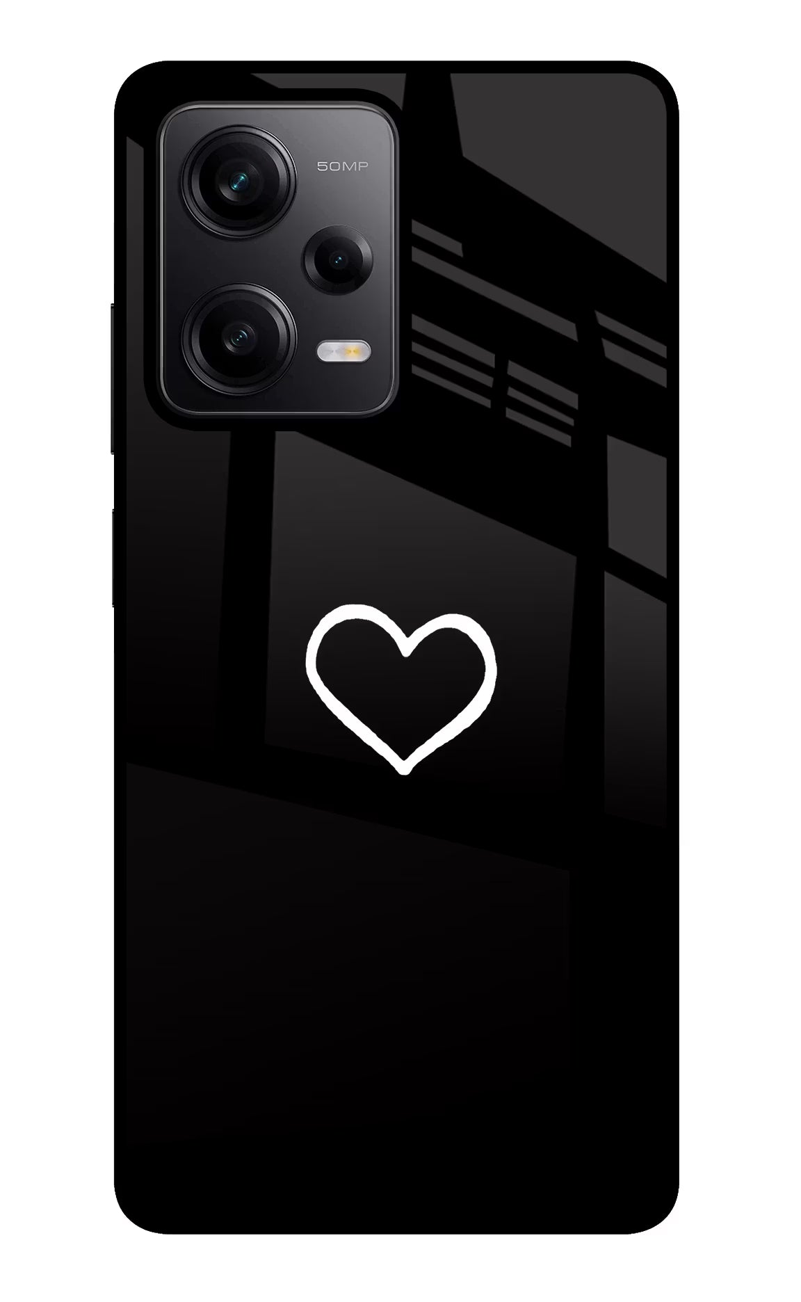 Heart Redmi Note 12 Pro 5G Glass Case Back Cover by Casekaro